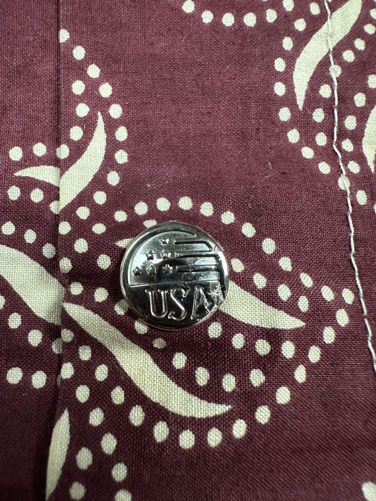 Vintage Handmade African Wax Print Shirt USA Buttons Size US XL / EU 56 / 4 - 8 Thumbnail