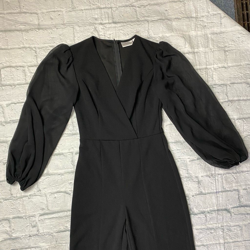 Other Premier Amour women 2 one piece jumpsuit w/sheer elastic cuf Size 26" / US 2 / IT 38 - 4 Thumbnail