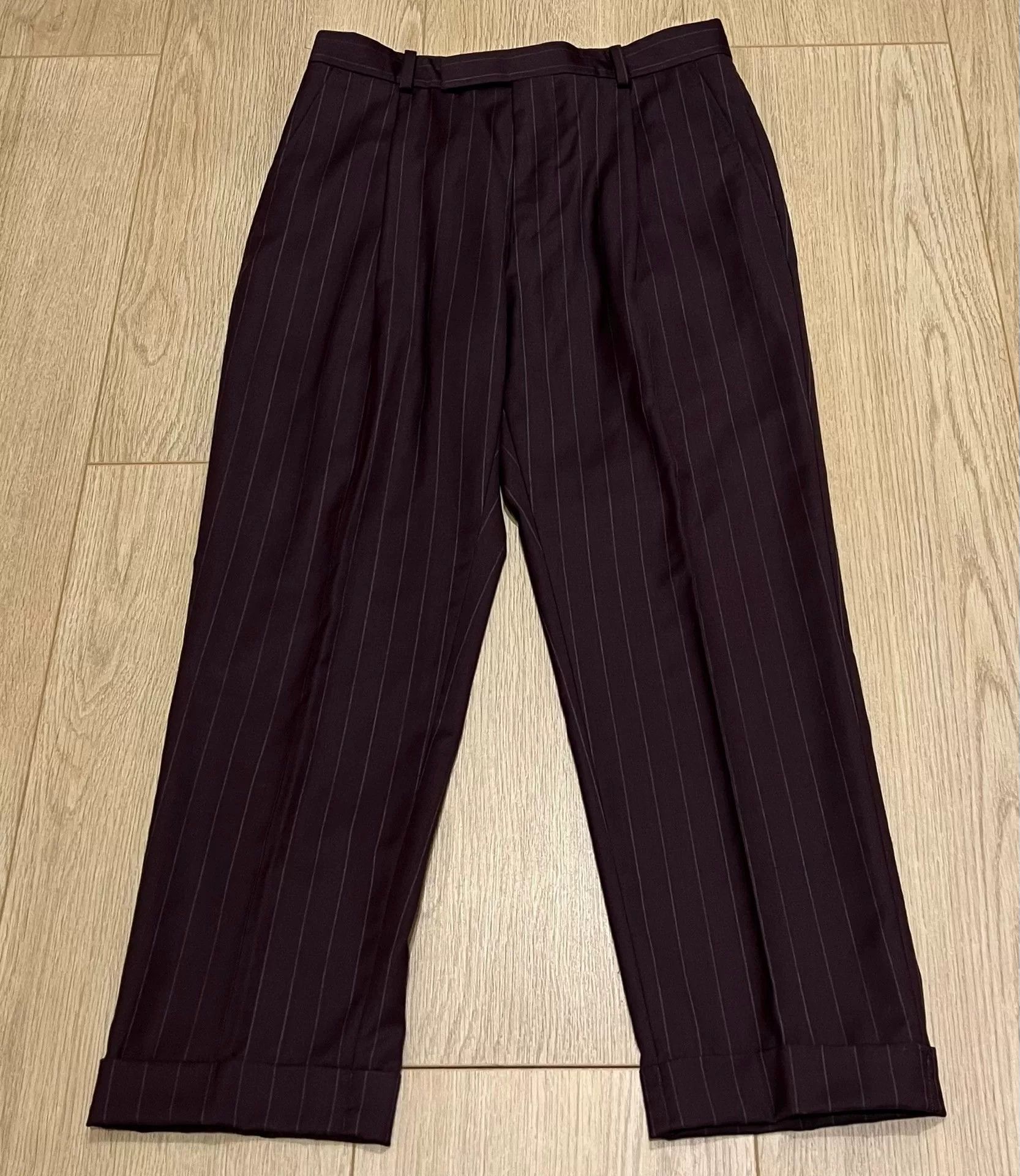 Wacko Maria WACKO MARIA Pinstriped Pleated Trousers Size US 32 / EU 48 - 1 Thumbnail