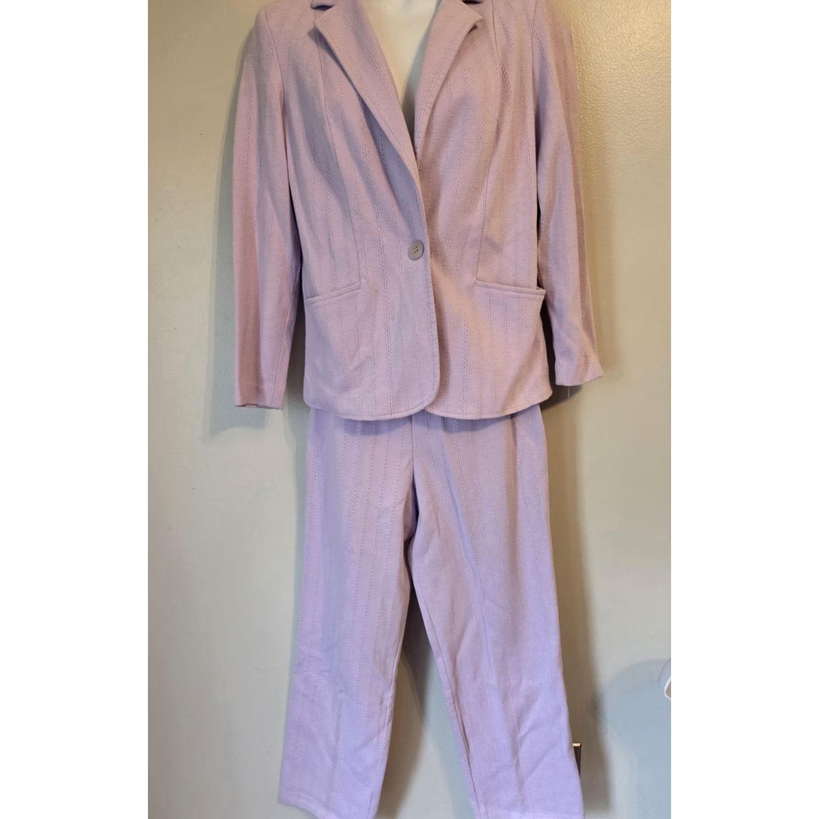 GRAFF VINTAGE Graff Californiawear Resort Wear Set Jacket Skirt Pants 3 Pc Lilac Purple S 1980s Size 28" / US 6 / IT 42 - 2 Thumbnail