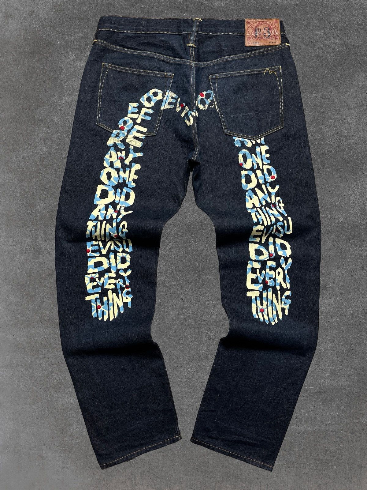 Evisu Evisu Daicock Script Logo Selvedge Denim Jeans Size US 34 / EU 50 - 1 Thumbnail