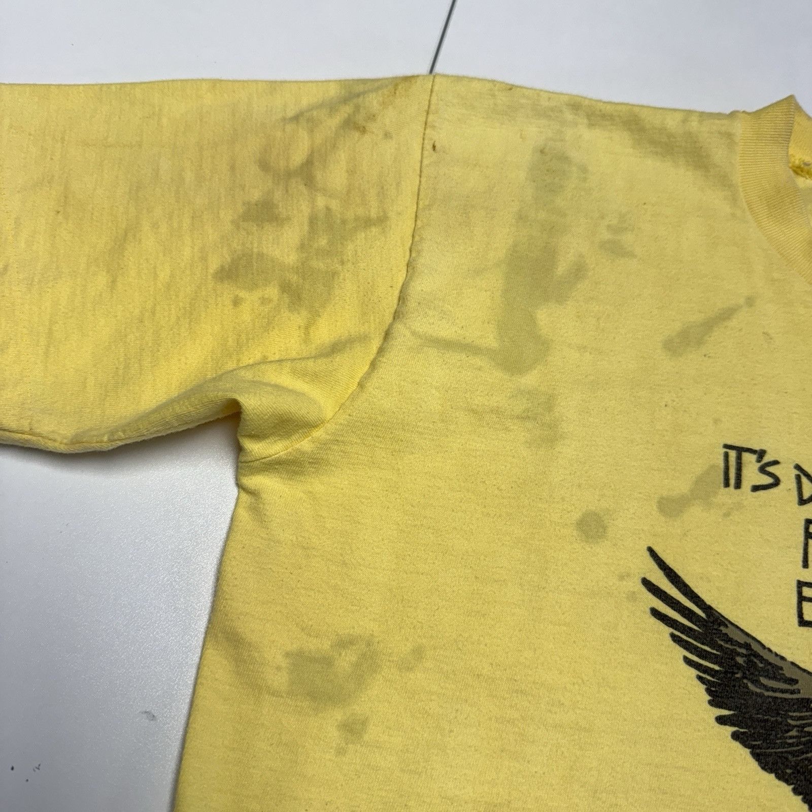 Vintage Vintage 80s Crazy Shirts T Shirt Mens Large Yellow Eagle Tur Size US L / EU 52-54 / 3 - 5 Thumbnail