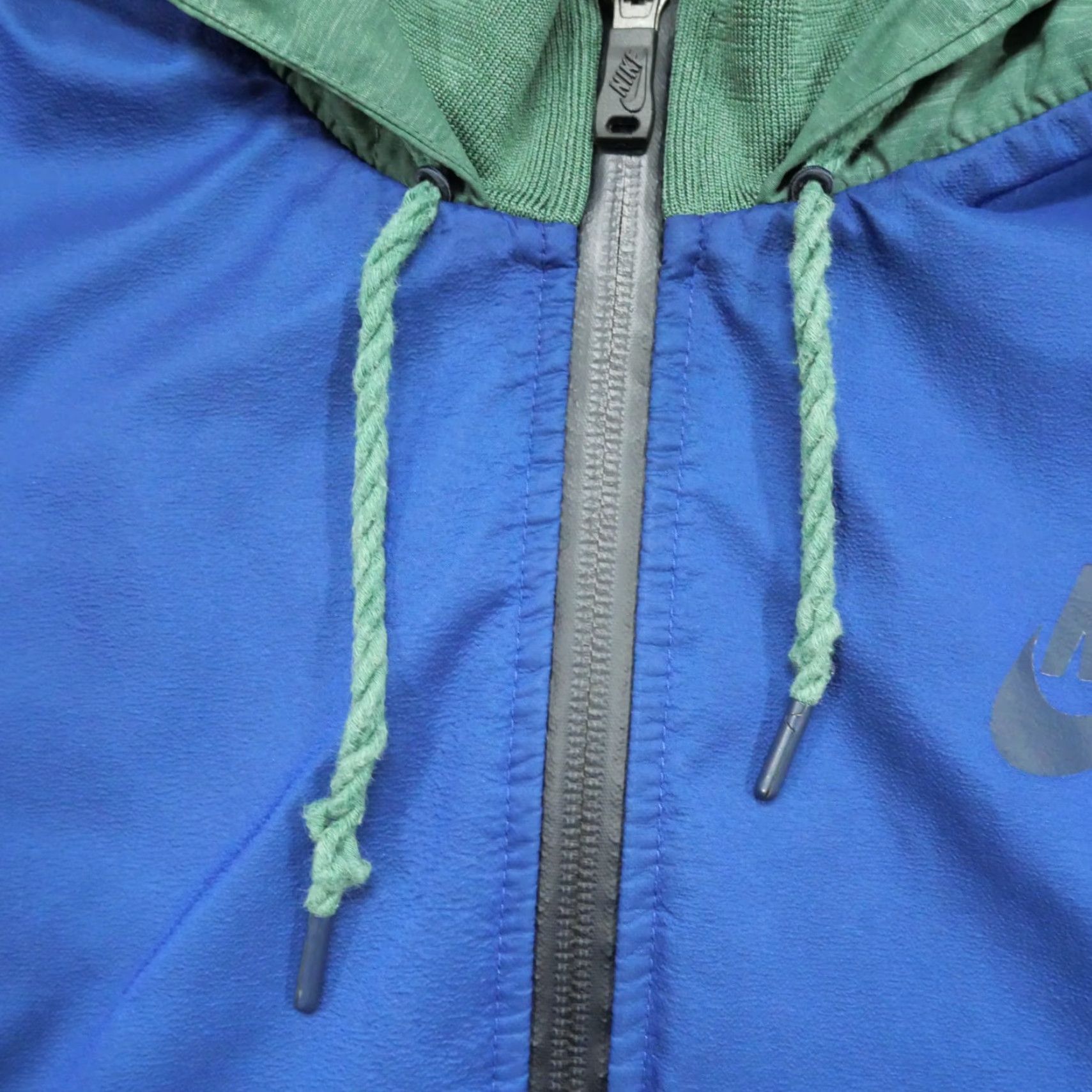 Nike Nike Jacket Womens Medium Green Blue Track Hooded Windbreaker Full Zip Size M / US 6-8 / IT 42-44 - 3 Thumbnail