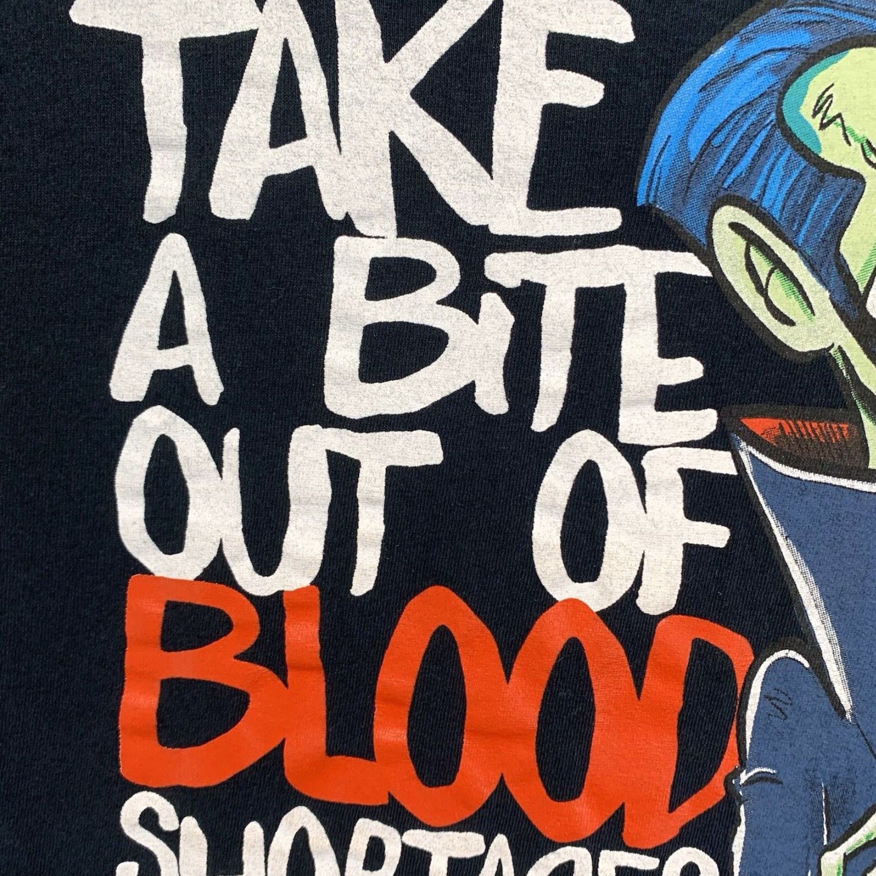 Vintage VAMPIRE Graphic T-Shirt Mens Size Small Black Dracula 90s Gothic Halloween Size US S / EU 44-46 / 1 - 6 Thumbnail