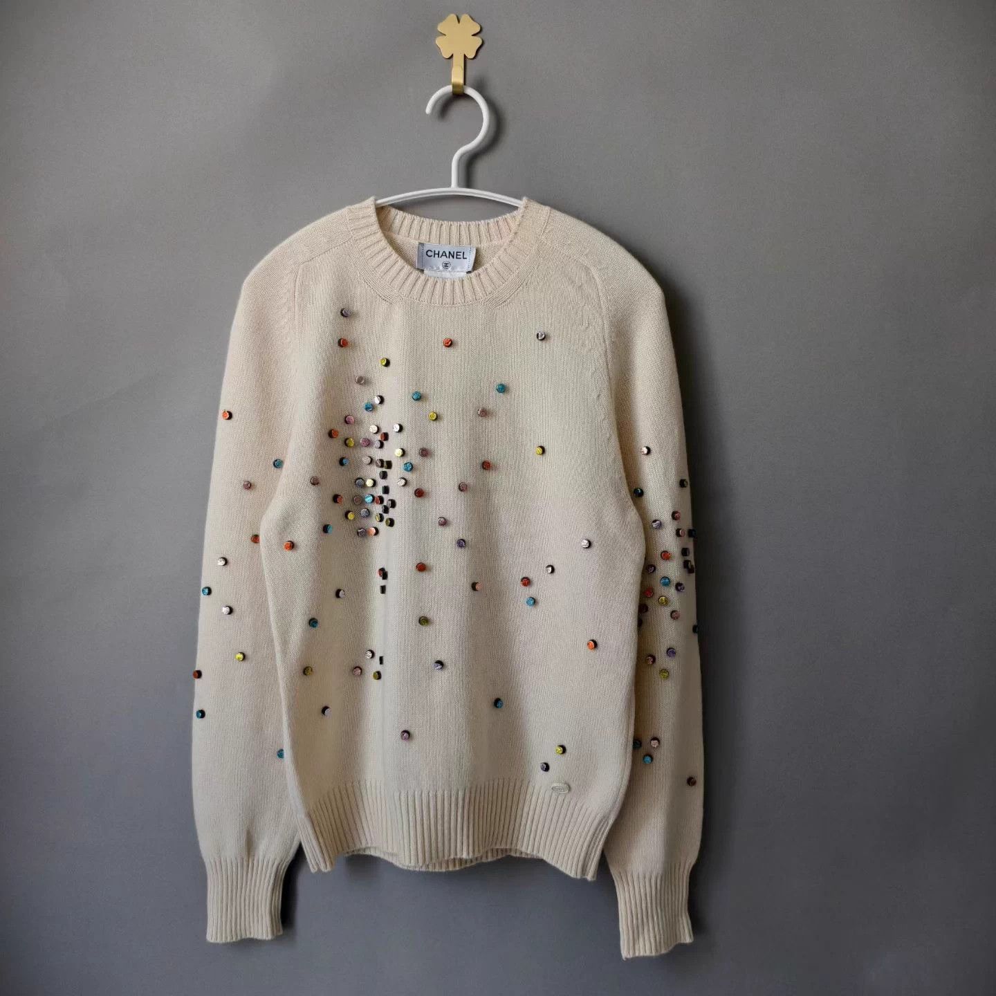 Chanel Chanel multicolor beaded cashmere sweater 34 Size XS / US 0-2 / IT 36-38 - 1 Thumbnail
