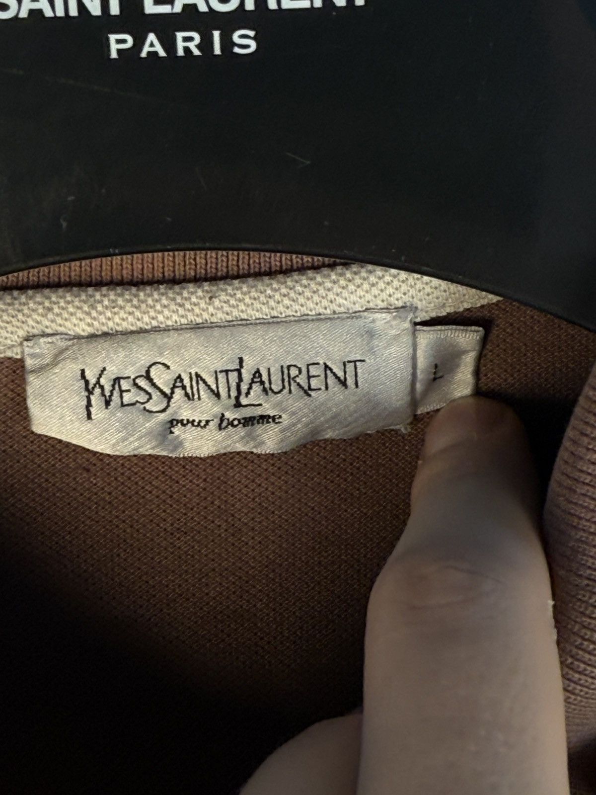 Yves Saint Laurent Brown YSL Polo Shirt YSL Tee Beige YSL Shirt Size US L / EU 52-54 / 3 - 6 Thumbnail