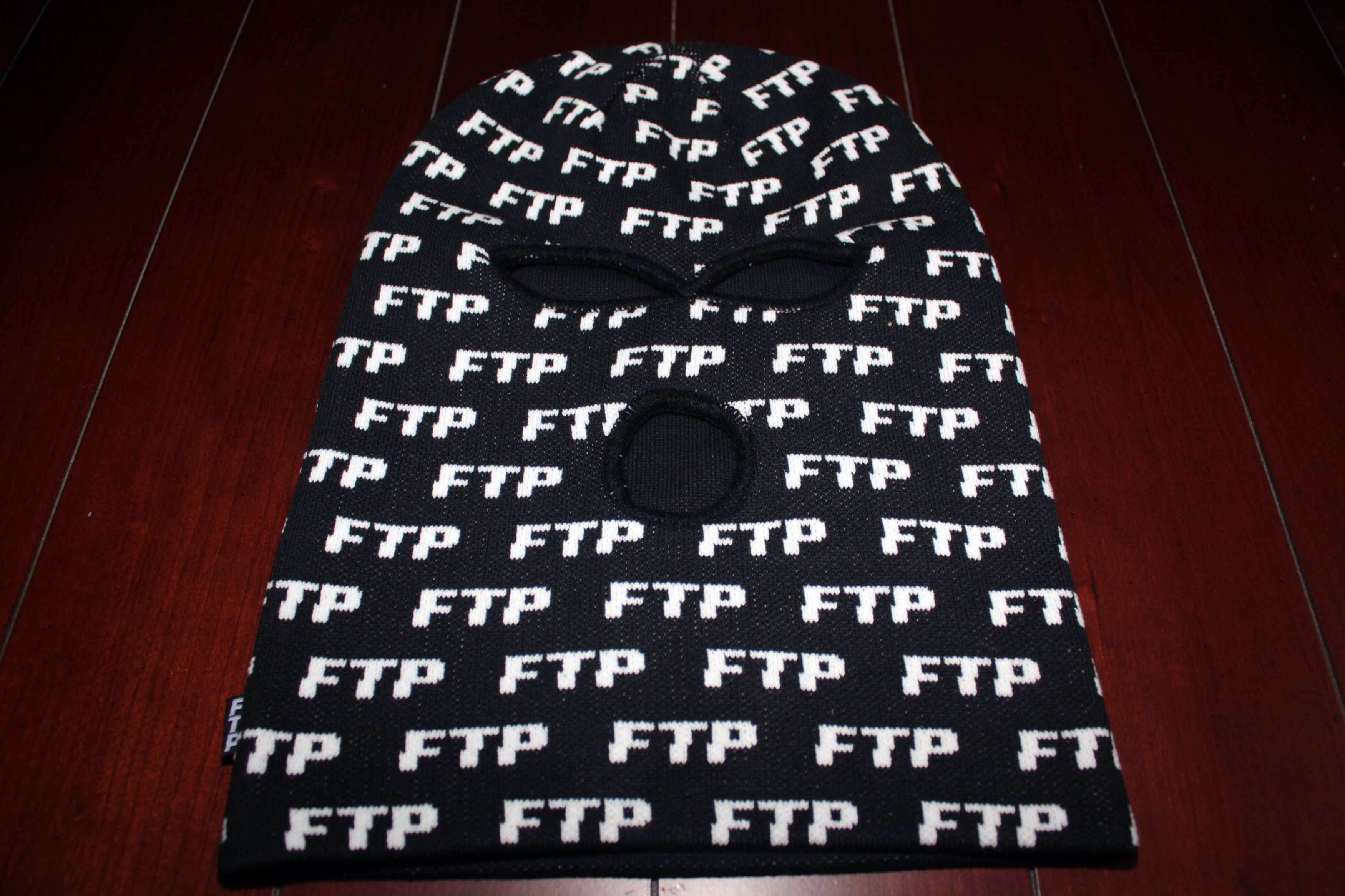 Fuck The Population FTP All-Over Logo Ski Mask (Black) Size ONE SIZE - 6 Thumbnail