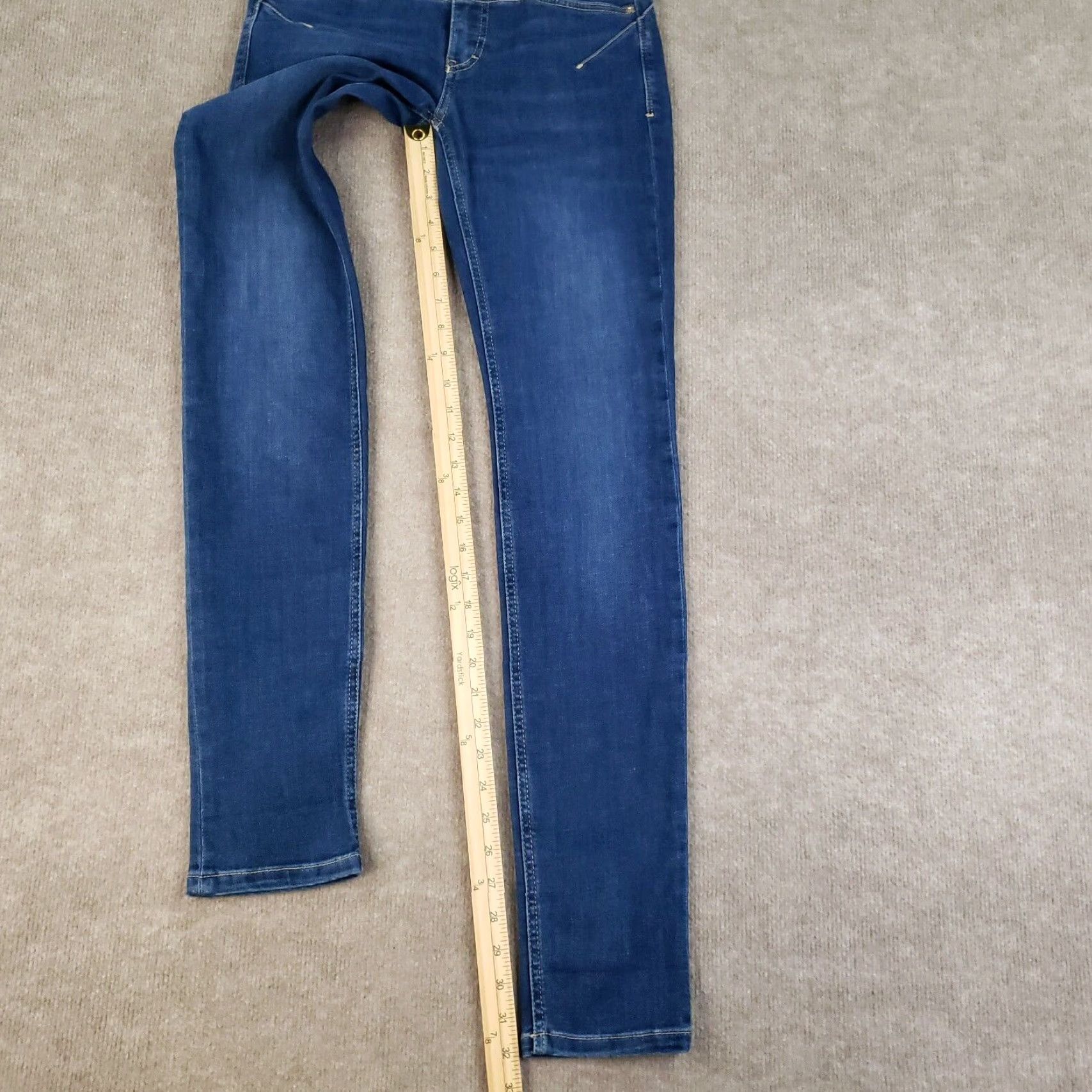 Vintage MAC Rich Jeans Slim Straight Denim 28x32 Blue Women Slim Stretch Jeans - MAC Rich - 28 Regular Blue Womens Jeans Straight Style 90s inspired? Size 28" / US 6 / IT 42 - 2 Thumbnail