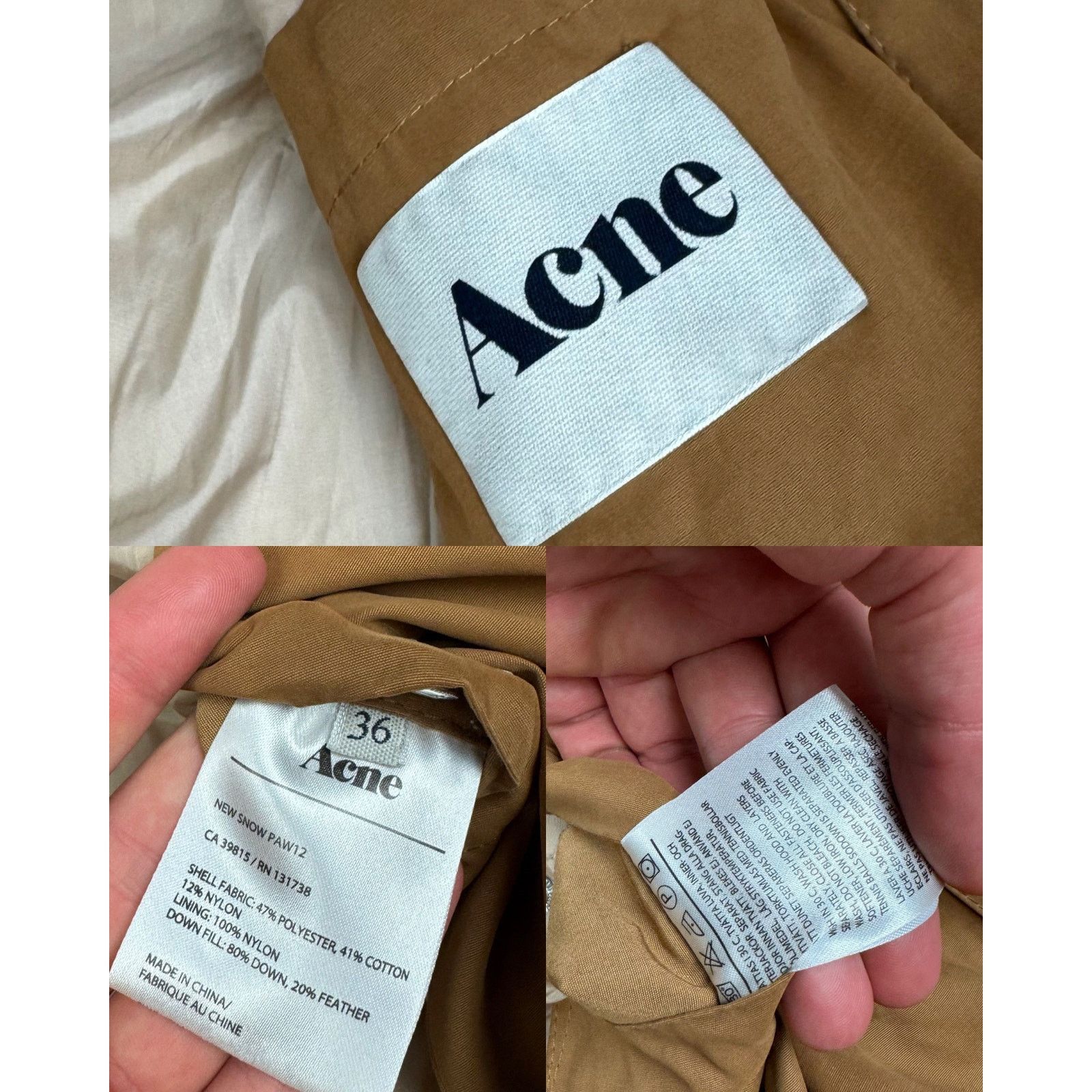 Acne Studios Acne Studios Womens New Paw Down Winter Parka Jacket 36 Size XS / US 0-2 / IT 36-38 - 2 Thumbnail
