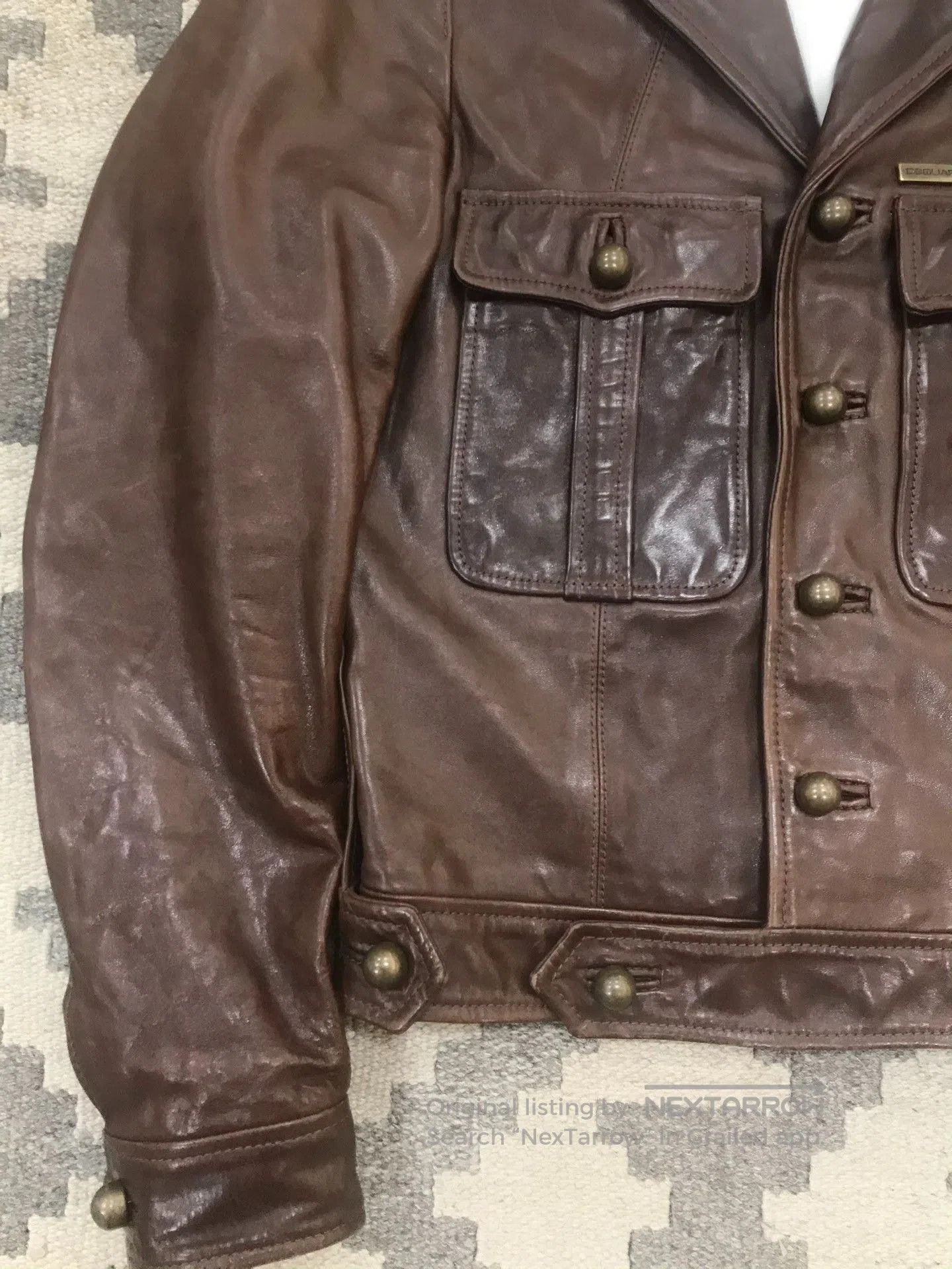 Dsquared2 Dsquared2 Military Style Leather Vest. Size US M / EU 48-50 / 2 - 4 Thumbnail