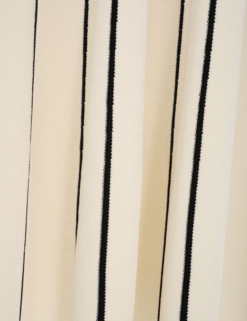 Zimmermann oc11z0226 Knit Stripe Skirt In Cream/Black Size 27" / US 4 / IT 40 - 6 Thumbnail