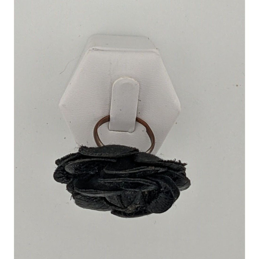 Other Whimsygoth Faux Leather Floral Ring Size 8 (Adjustable) Size ONE SIZE - 3 Thumbnail