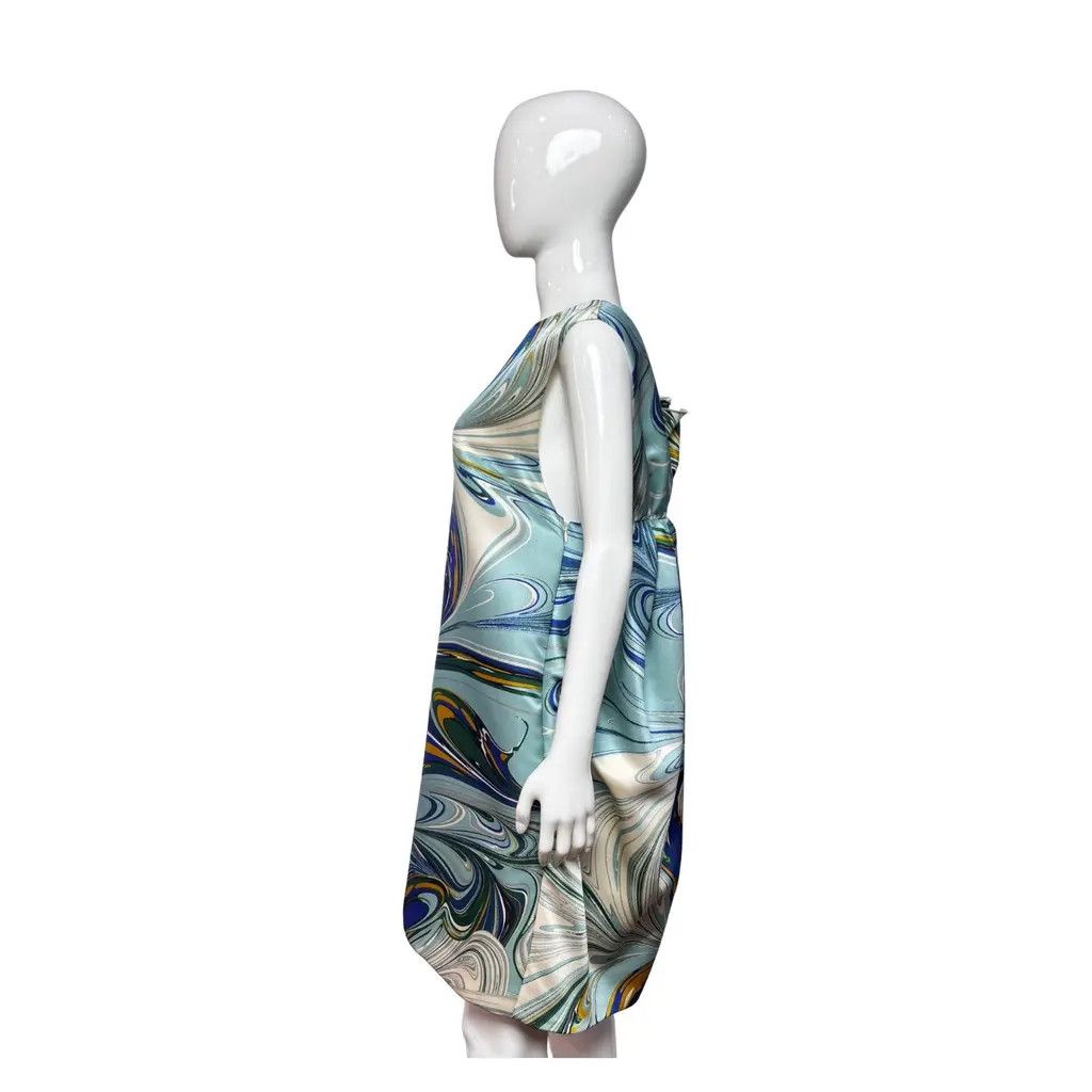 Stella McCartney Stella McCartney Abstract Print Silk Sleeveless Dress Size L / US 10 / IT 46 - 4 Thumbnail