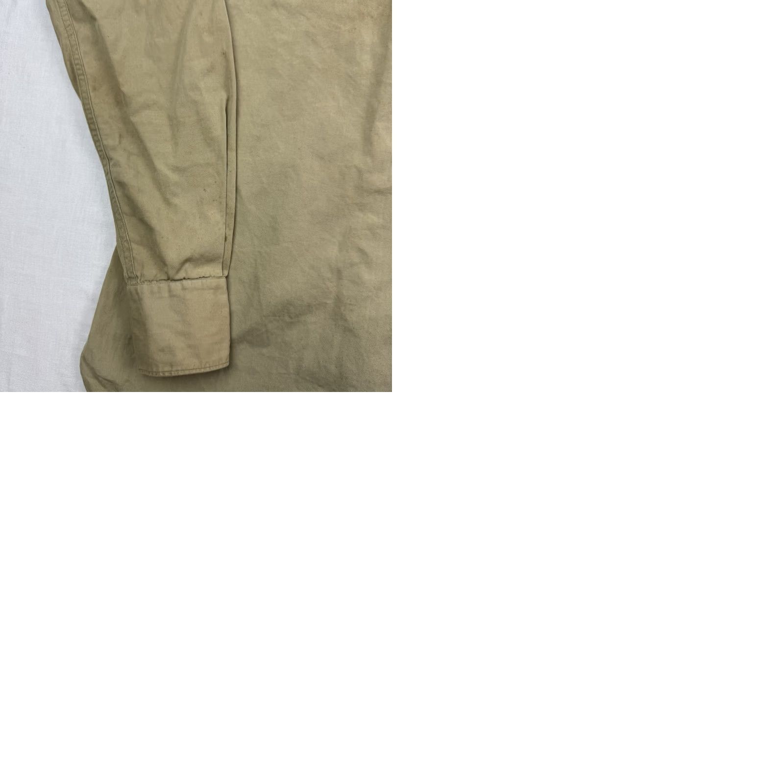 Vintage VINTAGE Army USMC Military Shirt Adult Medium 1940s Button Up Beige Solid Cotton 50s Size US M / EU 48-50 / 2 - 11 Thumbnail