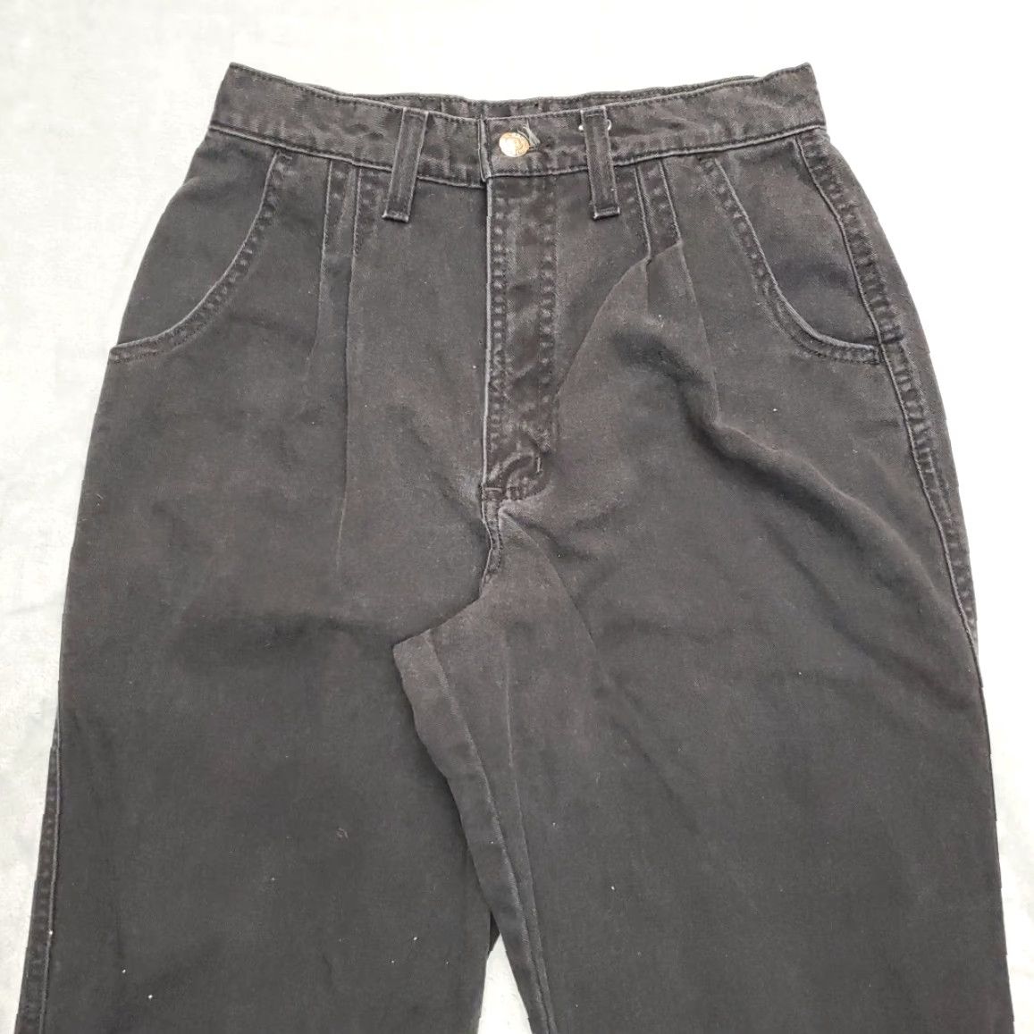 Vintage VINTAGE Rockies Jeans Womens 7/8 Black Denim Pleated High Rise Riding 90s Y2K Jeans Womens 8 Black Denim High Rise 7/8 Size 30" / US 8 / IT 44 - 3 Thumbnail