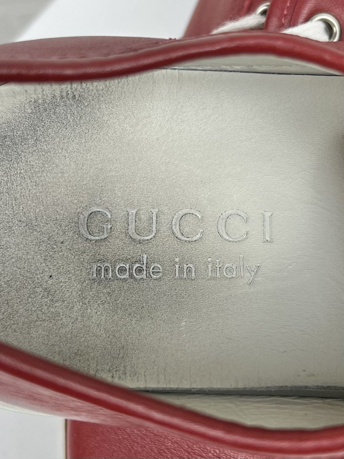 Gucci GUCCI Sneakers Low Top Leather GG Miro Soft Metal Logo Red Size US 8.5 / EU 41-42 - 15 Thumbnail