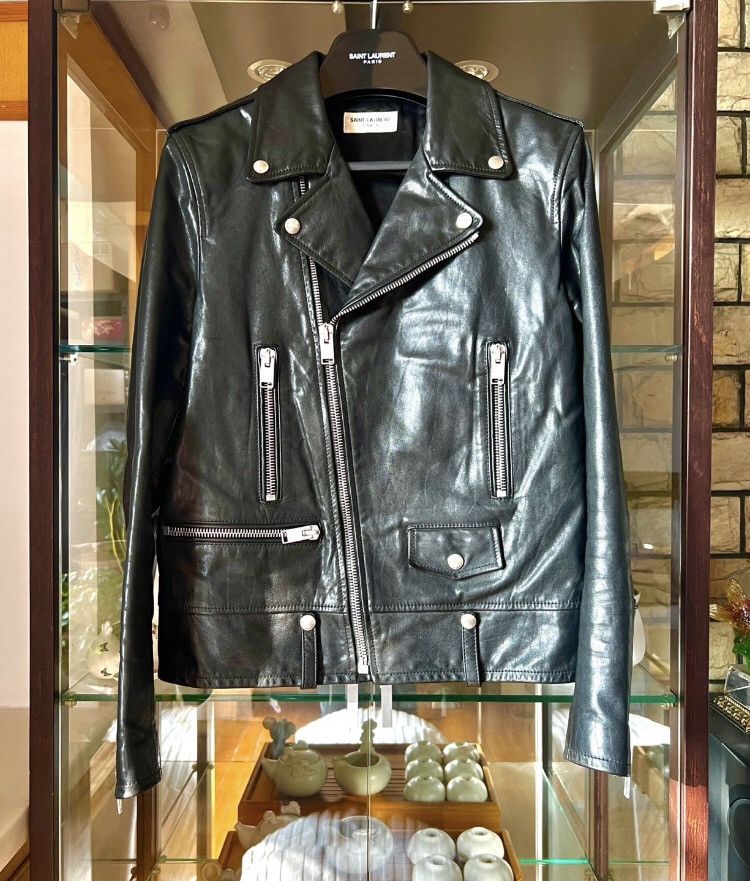 Saint Laurent Paris × Yves Saint Laurent Saint Laurent L01 leather jacket SLP motorcycle jacket Size US M / EU 48-50 / 2 - 1 Thumbnail