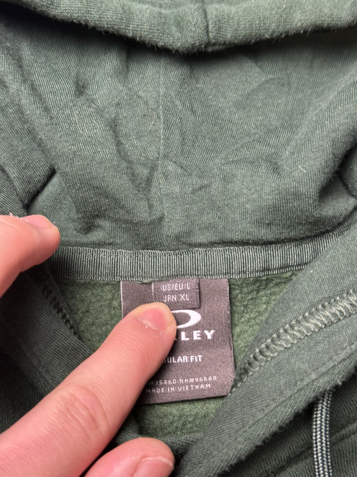 Oakley Vintage Oakley Green Hoodie Mini Logo Y2K Gorpcor Size US XL / EU 56 / 4 - 14 Thumbnail