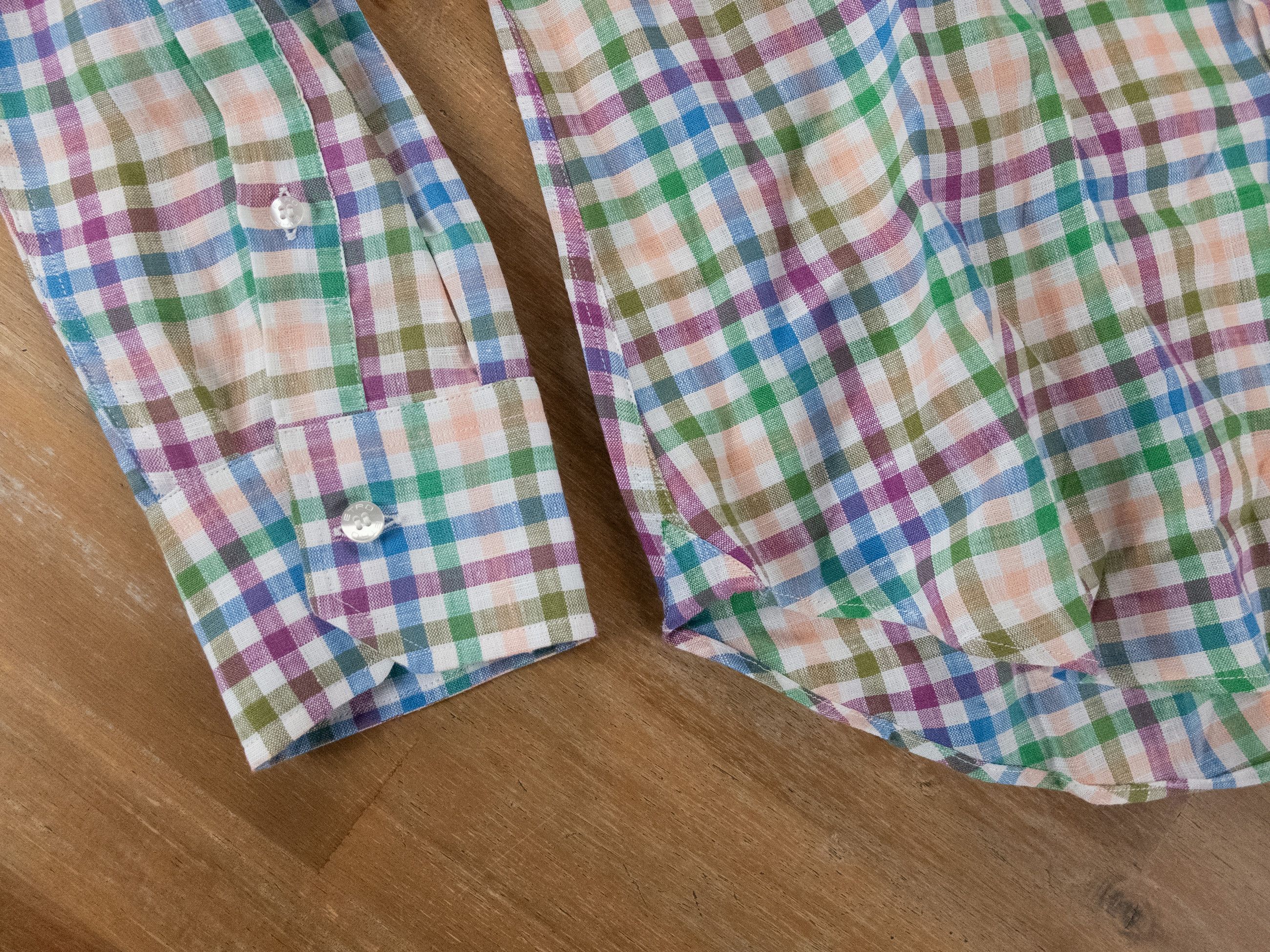 Etro ETRO Milano colorful plaid white linen shirt 41 16 authentic Size US L / EU 52-54 / 3 - 4 Thumbnail