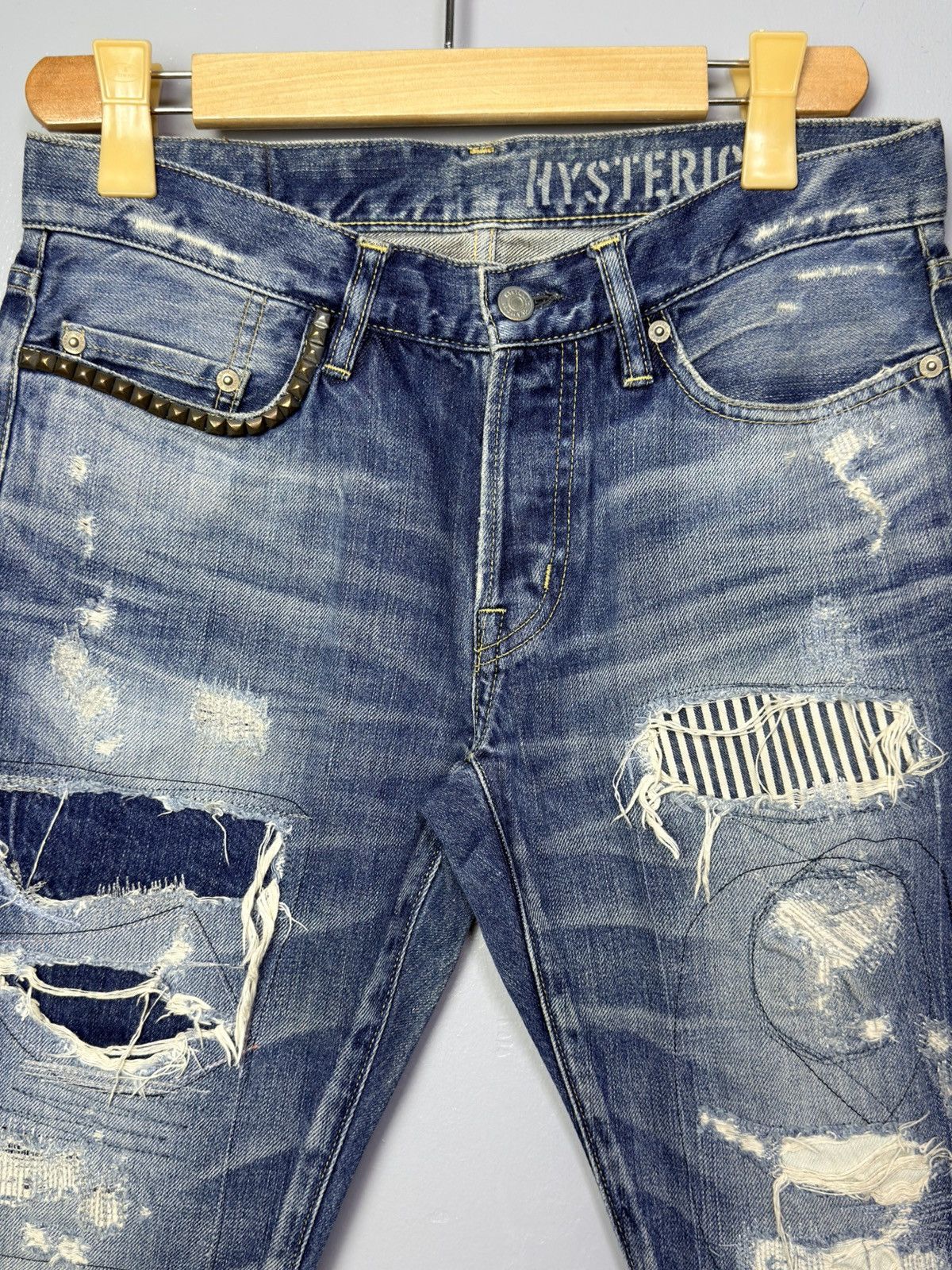 Hysteric Glamour Hysteric Glamour Patchwork Studded Pants Size US 30 / EU 46 - 2 Thumbnail