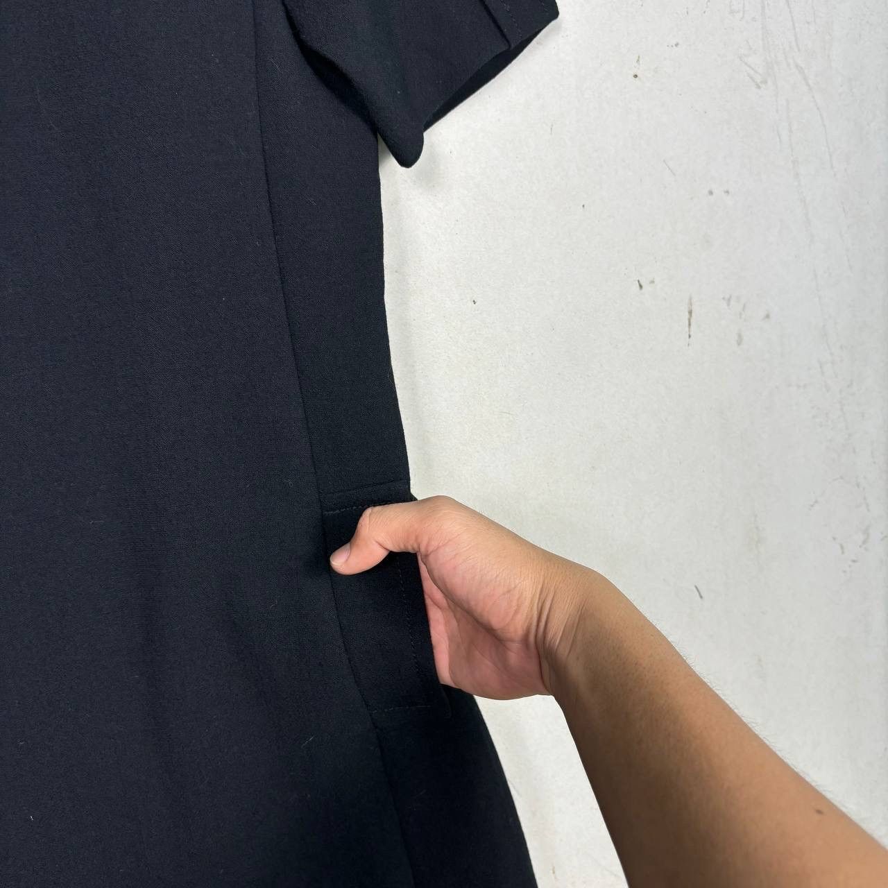 Balmain VTG 80s Miss Balmain Paris Shift Dress PB Logo Button Black Size S / US 4 / IT 40 - 7 Thumbnail