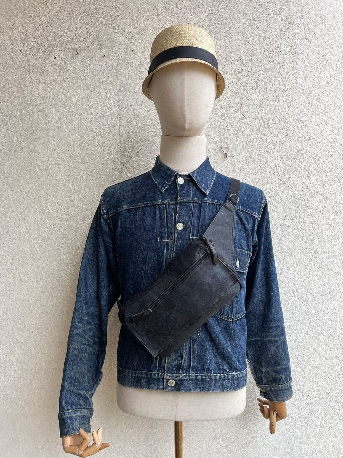 Porter RARE! Porter by Yoshida Waxed Canvas Leather Chest Bag Size ONE SIZE - 20 Thumbnail