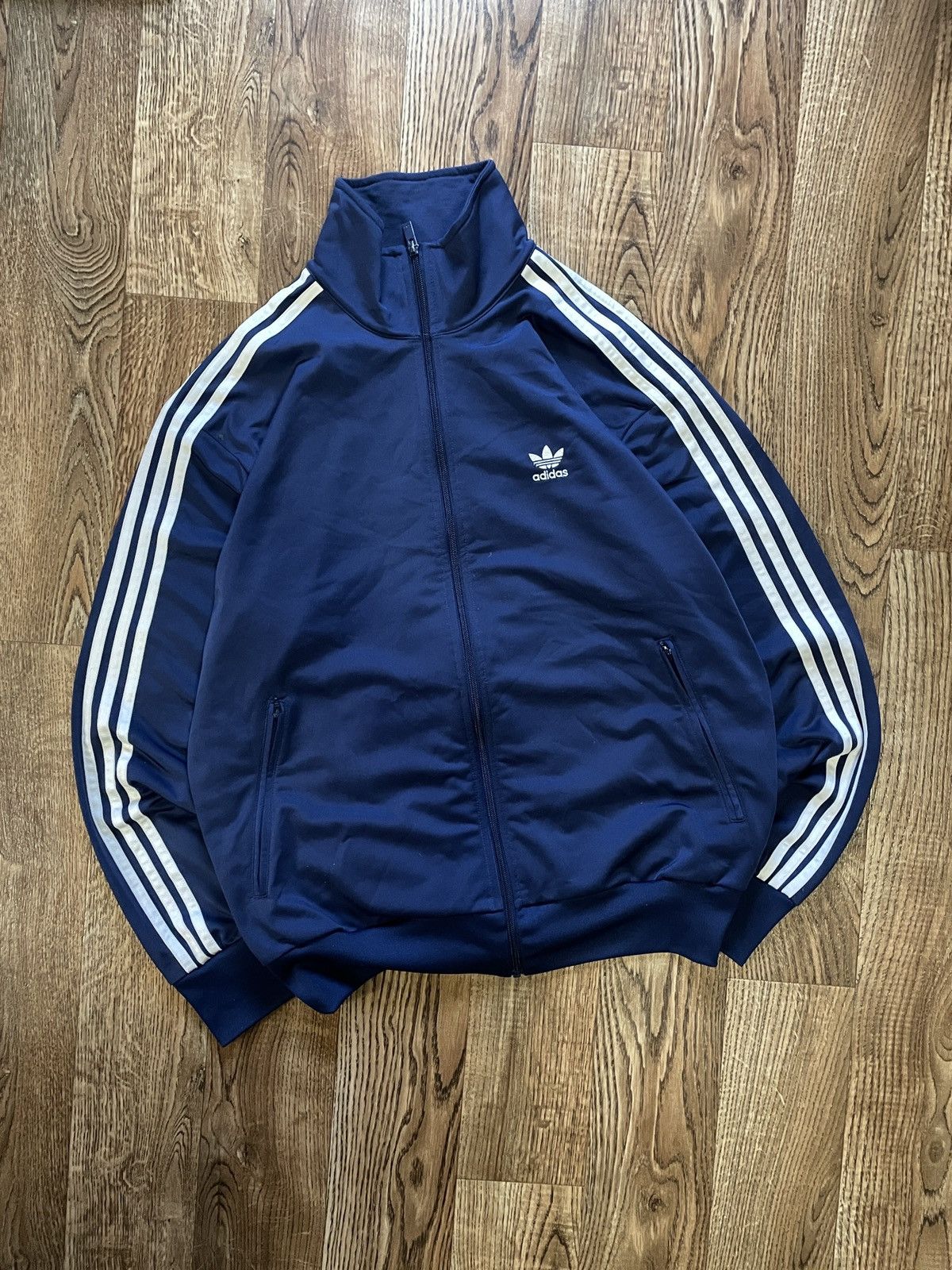 Adidas Vintage Rare Y2K Adidas Track Jacket Wales Bones Style Size US L / EU 52-54 / 3 - 1 Thumbnail