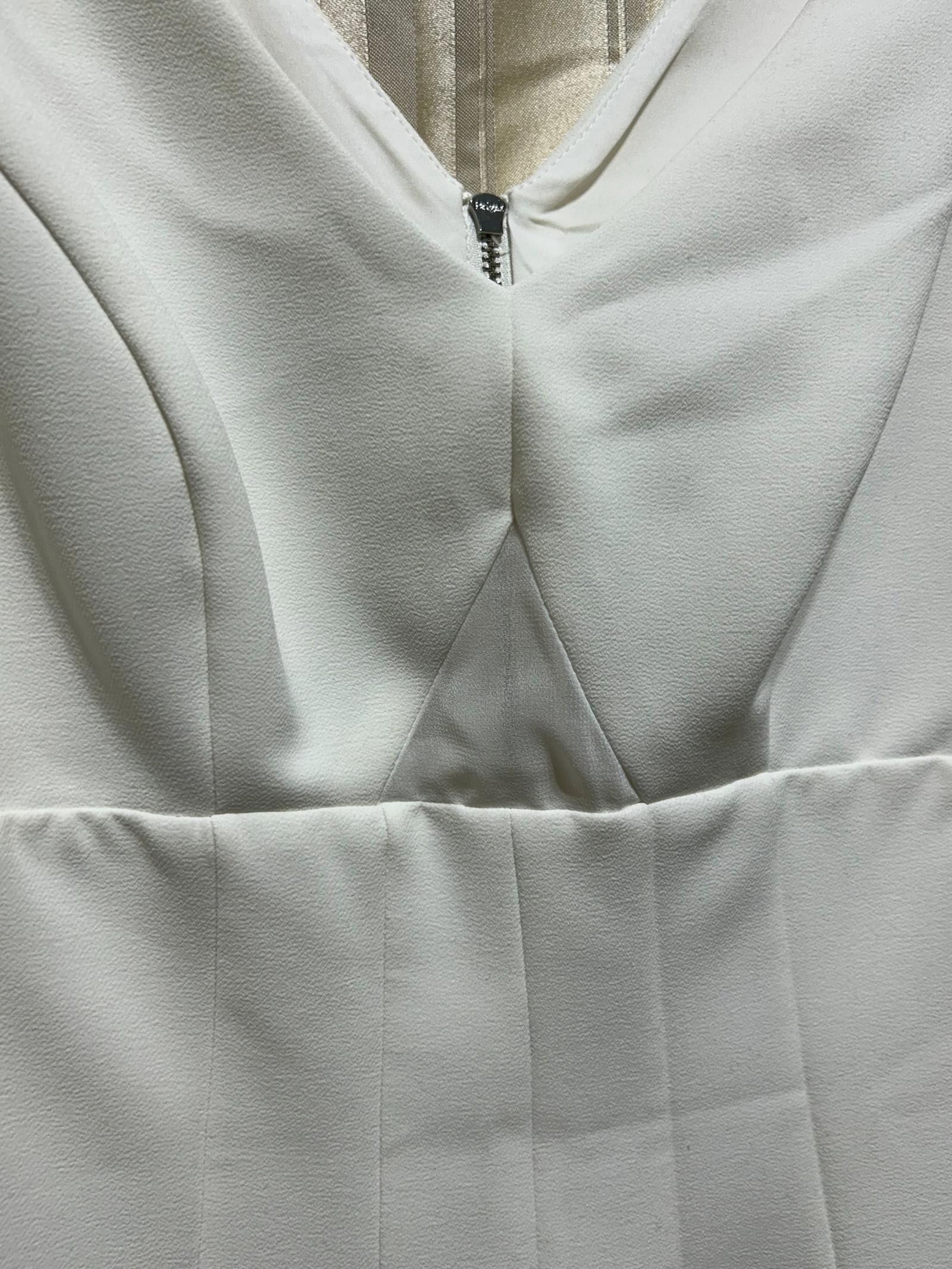 Designer Donna Morgan White Sleeveless Sheath Dress Size 6 Size M / US 6-8 / IT 42-44 - 5 Thumbnail