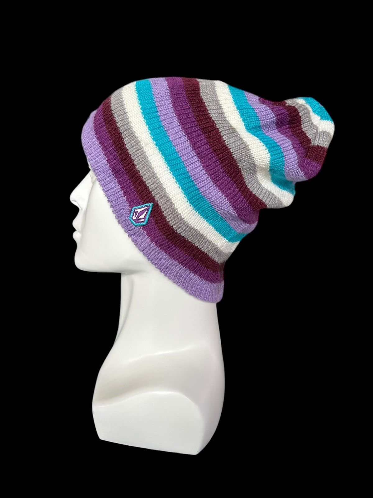 Japanese Brand × Kapital × Vintage Volcom Knitted Stripe Rare Beanie Hats ☠️☠️ Size ONE SIZE - 2 Thumbnail