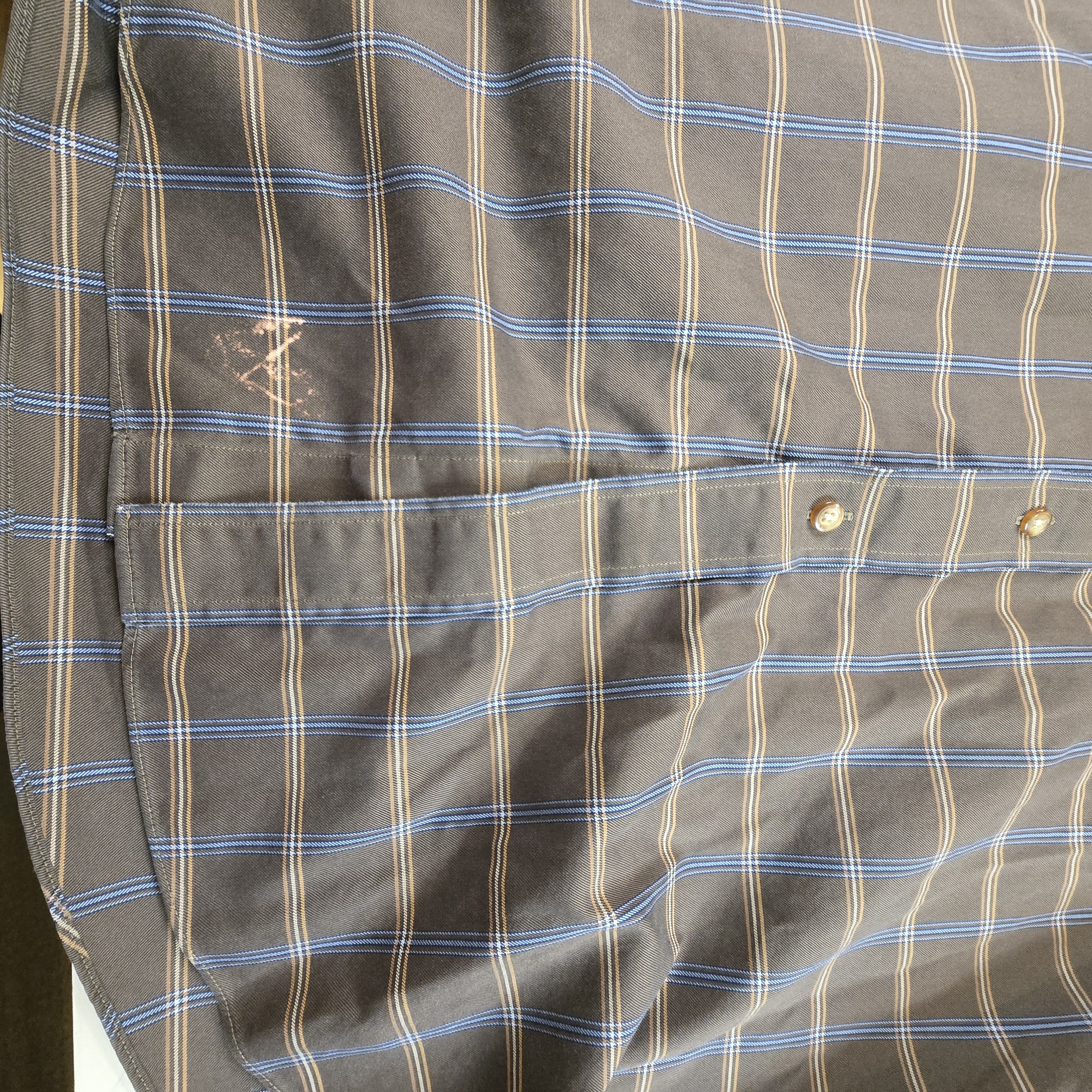 Brooks Brothers Brooks Brothers XL 1818 Regent Shirt Brown Blue Plaid Size US XL / EU 56 / 4 - 10 Thumbnail