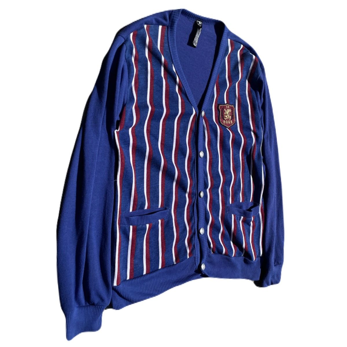 If Six Was Nine 2000s Japanese archive Vkei Patch Stripe Cardigan Gyaruo Size US S / EU 44-46 / 1 - 3 Thumbnail