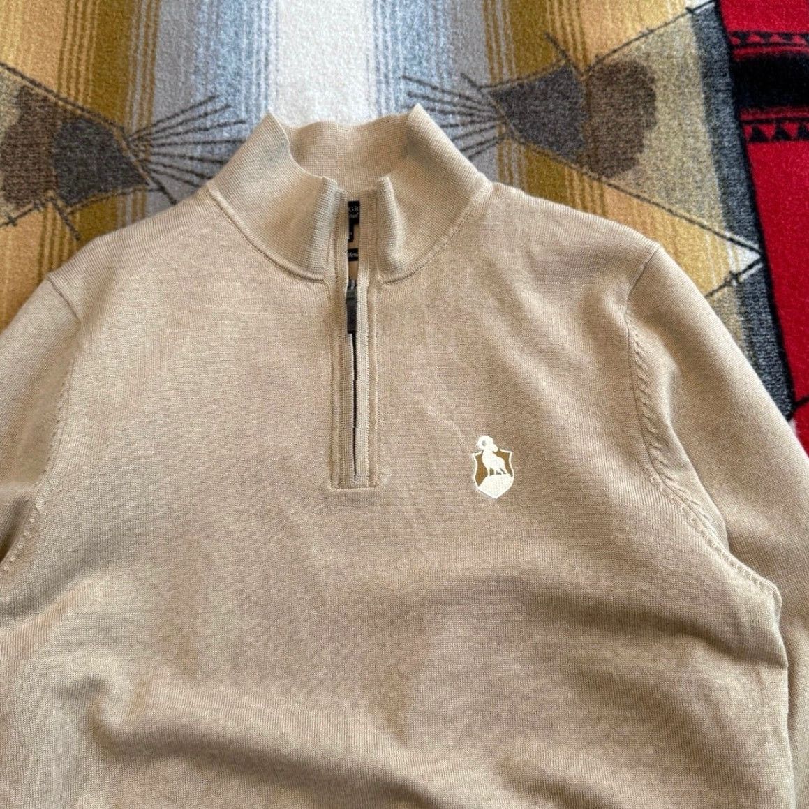 Vintage VINTAGE Fairway & Greene The Natural Merino Wool Sweater Pullover Men M Beige 90s Business Casual Travel Workwear Long Sleeve Medium Size US M / EU 48-50 / 2 - 2 Thumbnail