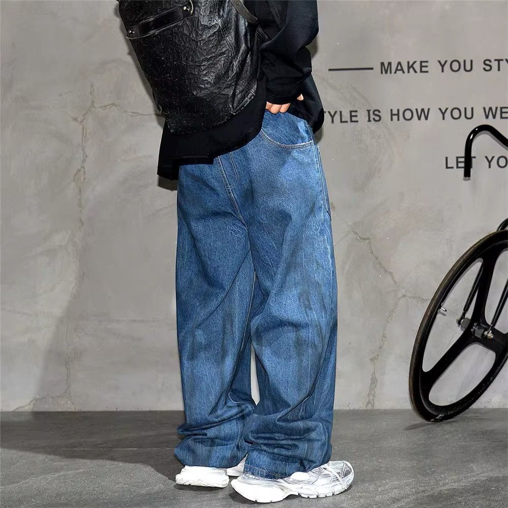 Designer × Jean Streetwear Designer Baggy Dirty Hip Hop Jeans Size US 28 / EU 44 - 5 Thumbnail