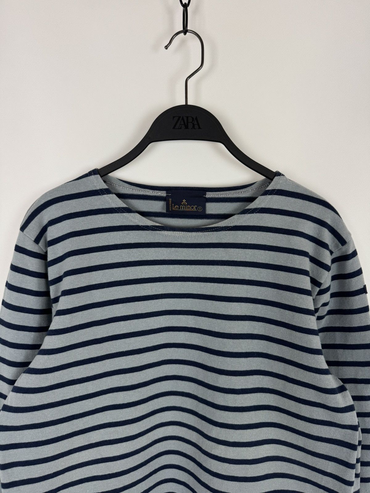 Vintage 1990’s Vintage Le Minor Striped Long Sleeve T-Shirt Size US M / EU 48-50 / 2 - 2 Thumbnail