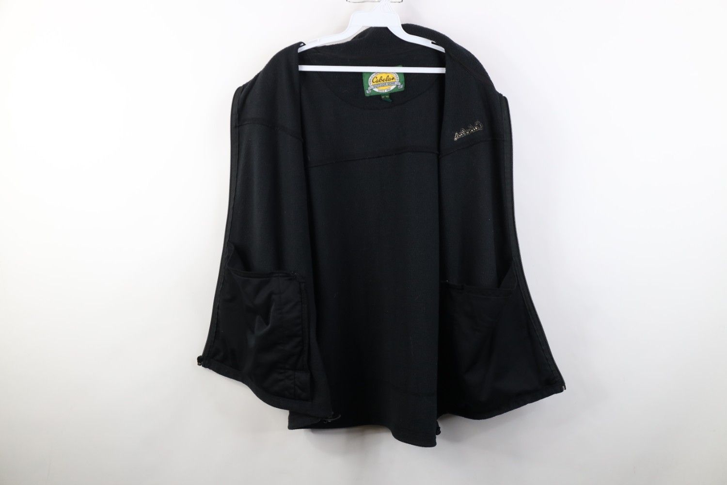 Cabelas Vintage Cabelas Spell Out Full Zip Fleece Vest Jacket Black Size US XXL / EU 58 / 5 - 9 Thumbnail