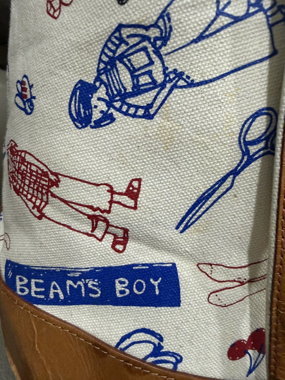 Head Porter BEAMS BOY X PORTER BLUE LABEL BUCKET BAG LEATHER BOTTOM Size ONE SIZE - 6 Thumbnail