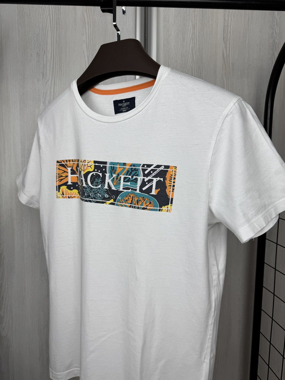 Hackett Hackett London Men’s Seaweed Print Tee T-Shirt White Size S Size US S / EU 44-46 / 1 - 4 Thumbnail