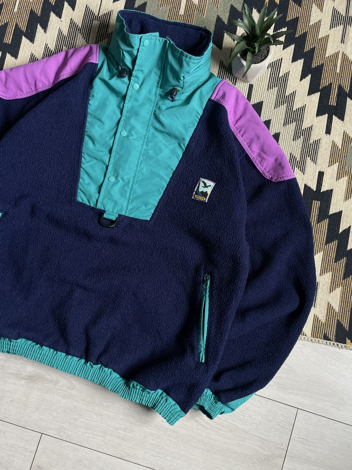 Vintage Vintage Salewa Polartec Zip Nylon Fleece Jacket Gorpcore Size US XL / EU 56 / 4 - 3 Thumbnail