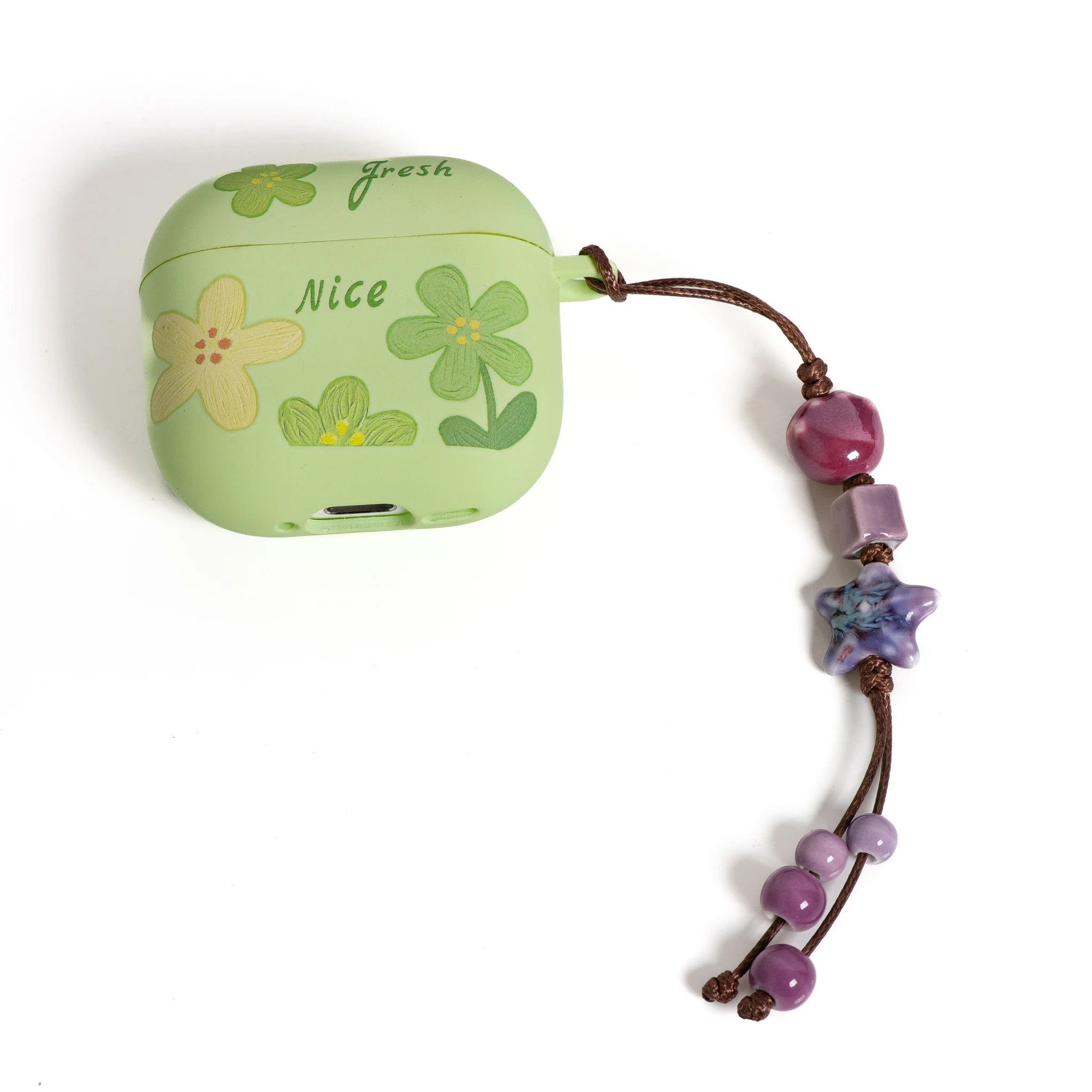 Handmade Star Ceramic Keychain Unique Bag Pendant Gift For Her Size ONE SIZE - 3 Thumbnail