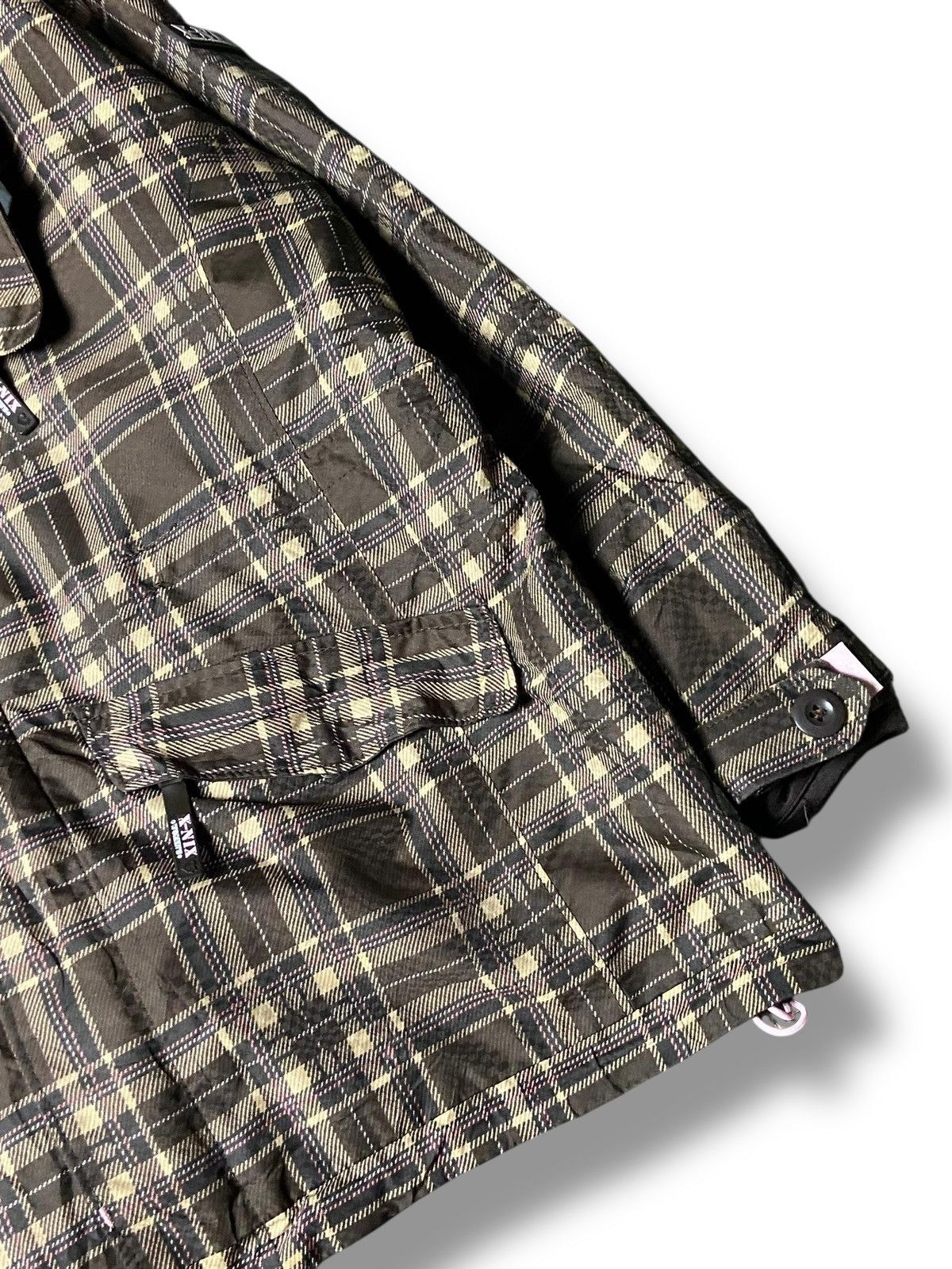 Japanese Brand X-NIX Brand Plaid Multi-pocket Hooded Jacket (161) Size S / US 4 / IT 40 - 4 Thumbnail
