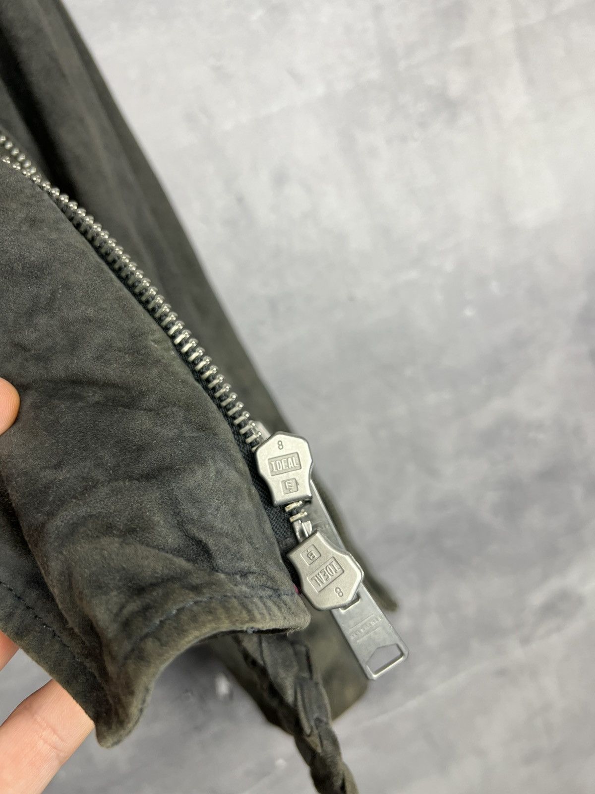 Allsaints ALLSAINTS Braided Wyatt Goat Leather Suede Biker Jacket EU36 Size S / US 4 / IT 40 - 8 Thumbnail