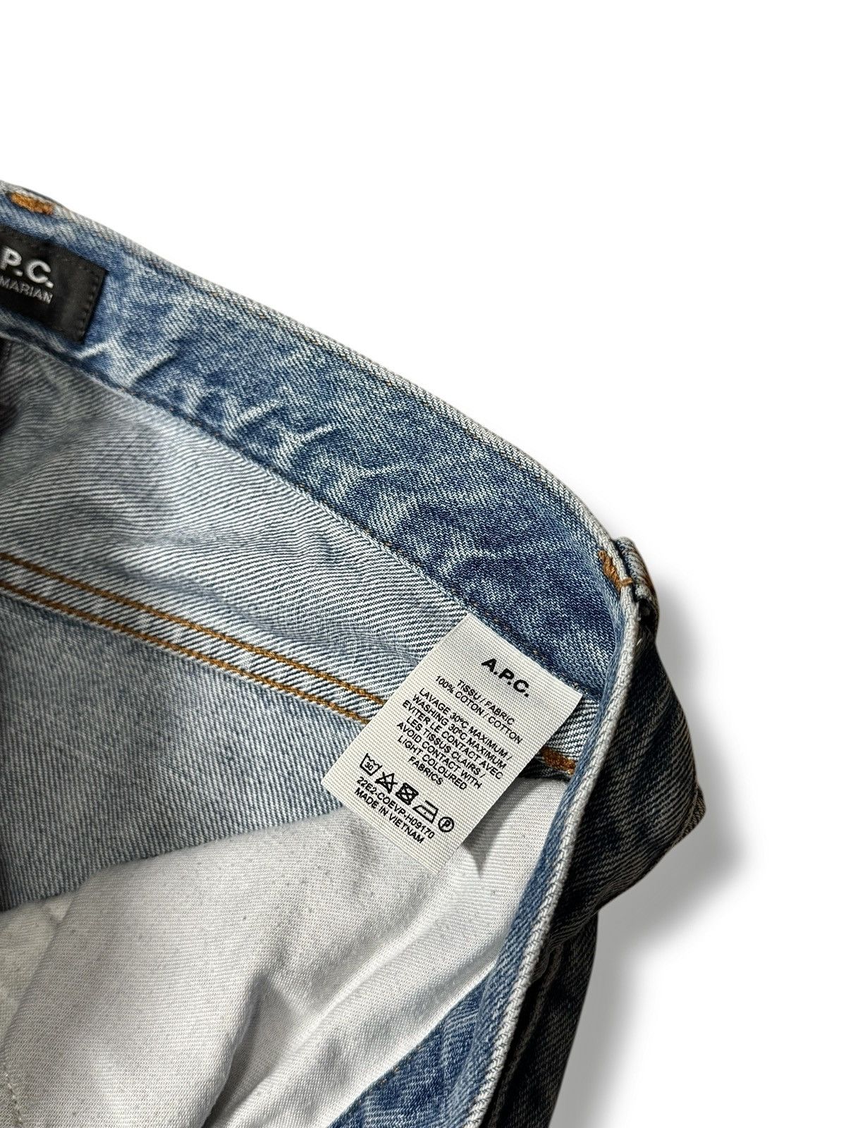 A.P.C. APC Jeans Martin Washed Indigo Straight Leg Denim Size US 29 - 9 Thumbnail