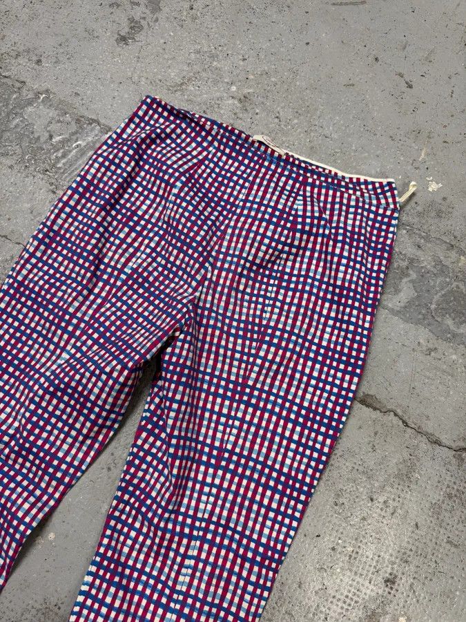 Designer × Prada × Vintage SS2012 Prada Red & Blue Checked Pants Size 24" / US 00 / IT 34 - 4 Thumbnail