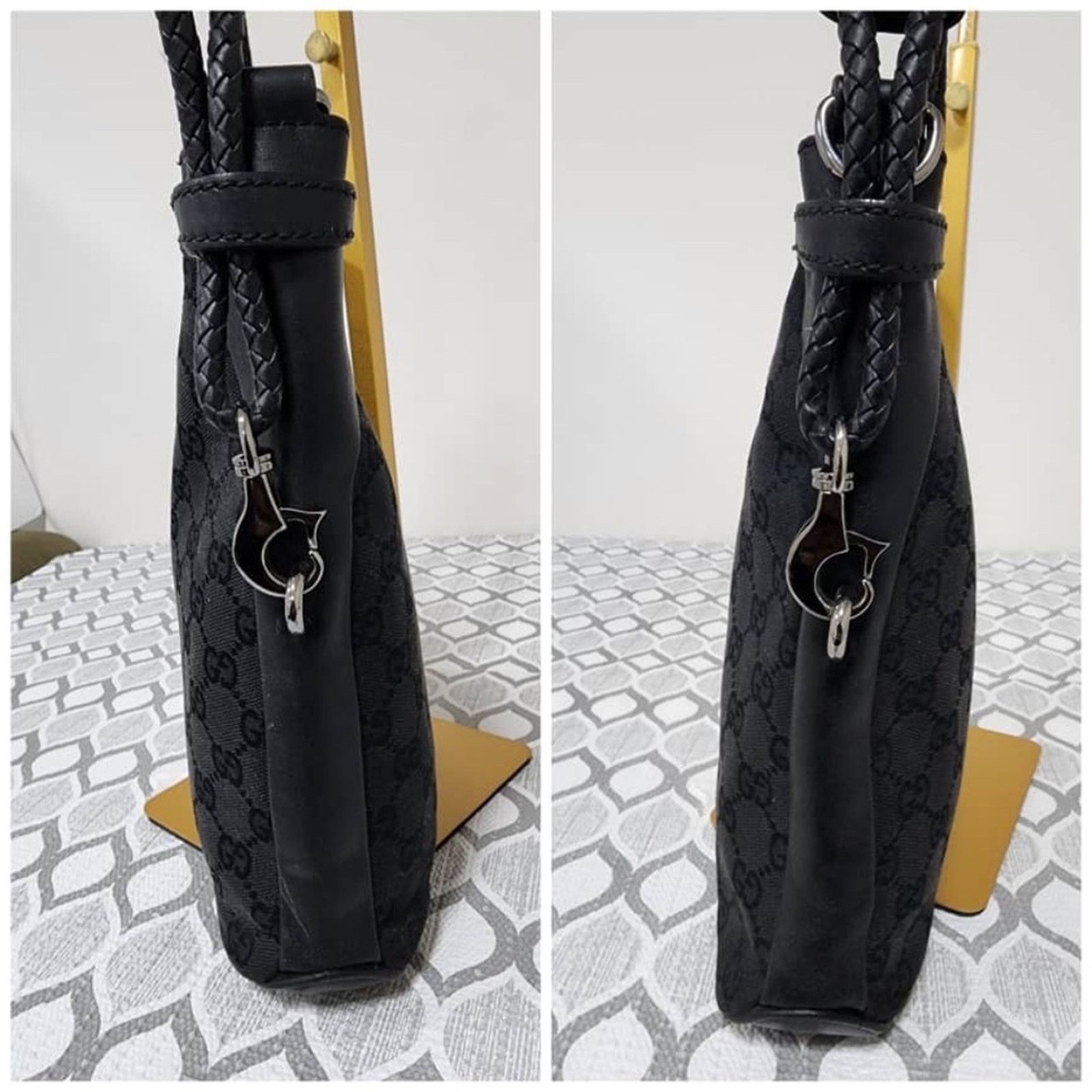 Gucci Authentic GUCCI GG Canvas Shoulder Bag Black Size ONE SIZE - 4 Thumbnail