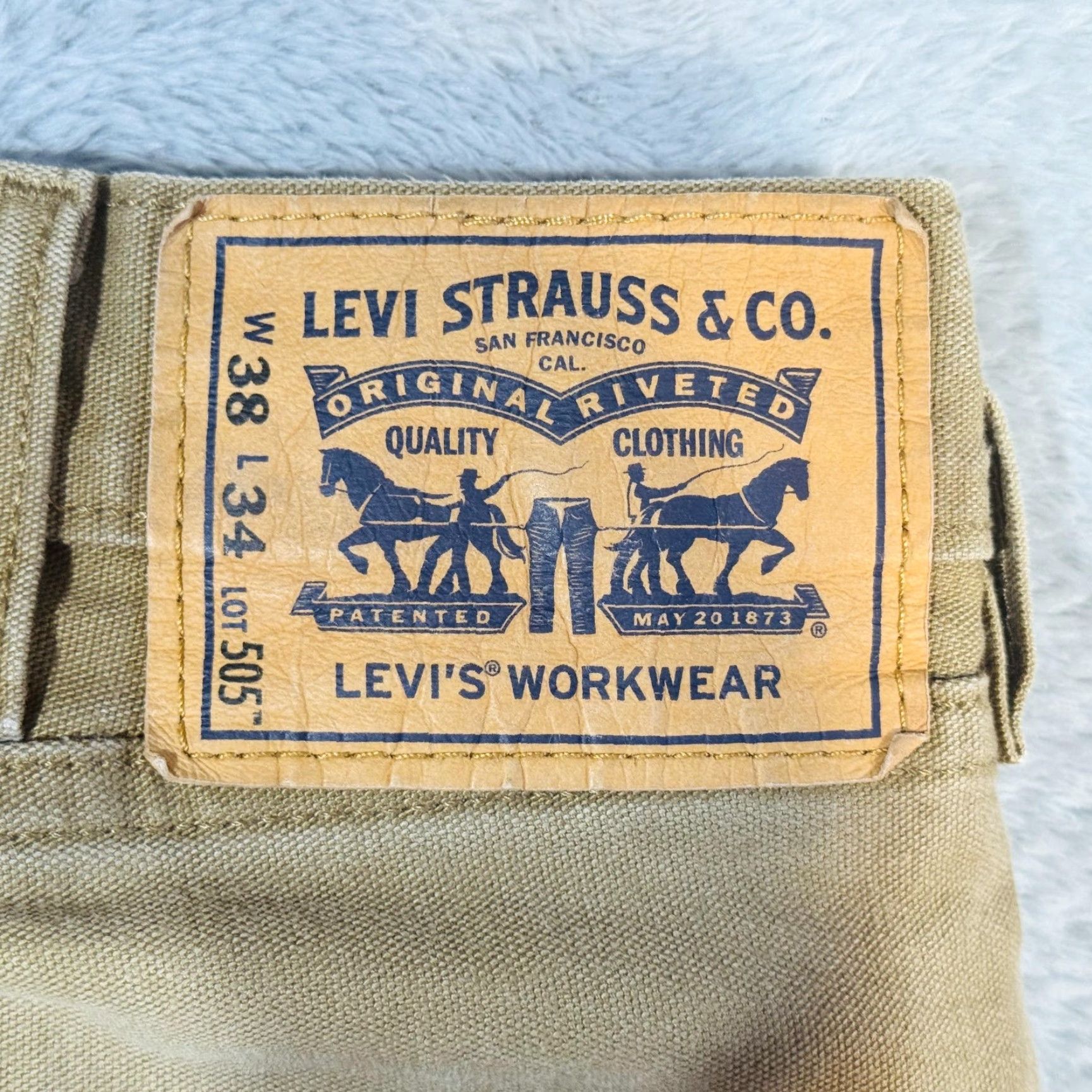 Levi's Levi's Workwear Carpenter Pants Slim Taper Brown Canvas Stretch 38x33 Mens Size US 38 / EU 54 - 4 Thumbnail