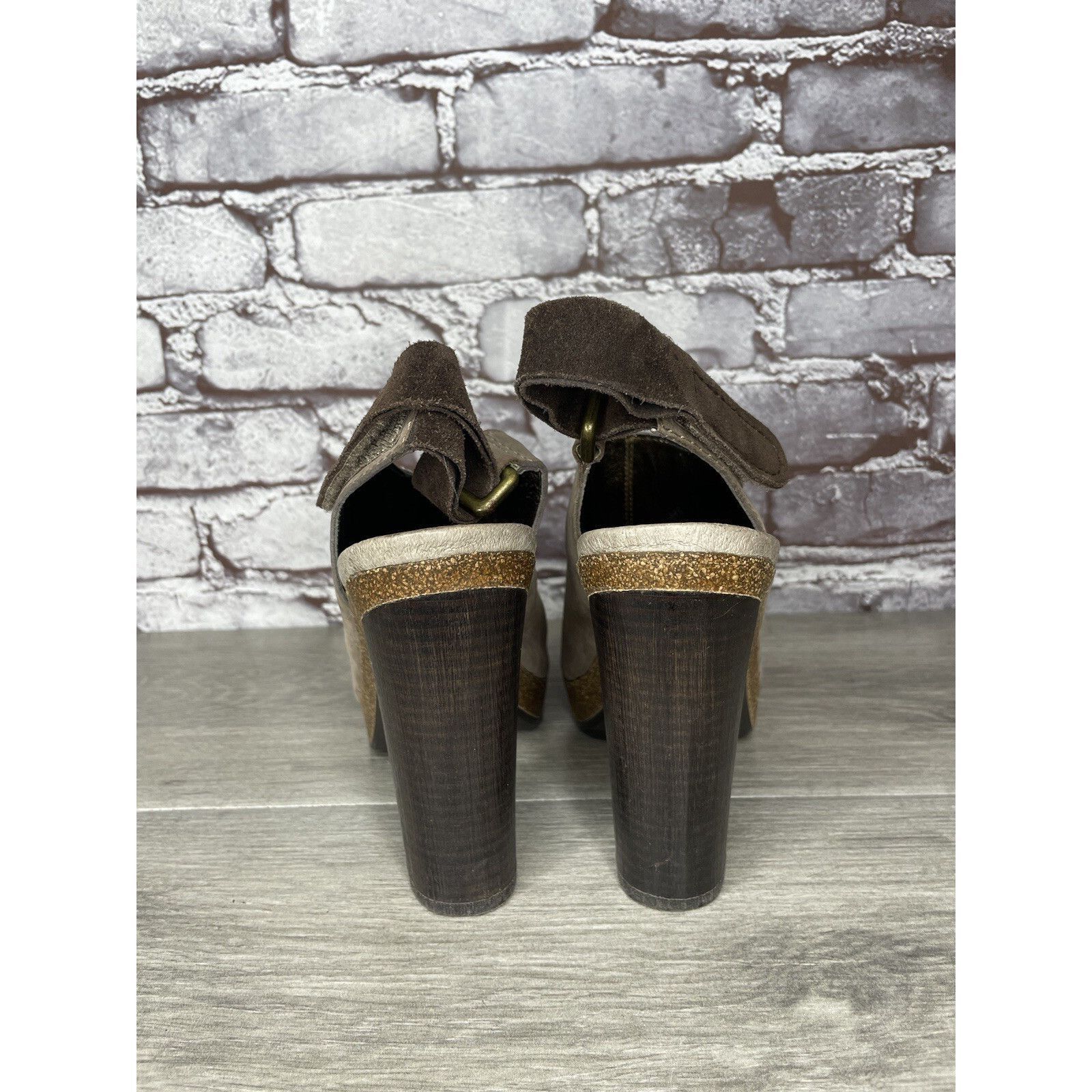 Other Apepazza Parma Brown Taupe Leather Peep Toe Heeed Booties Wo Size US 7.5 / IT 37.5 - 5 Thumbnail