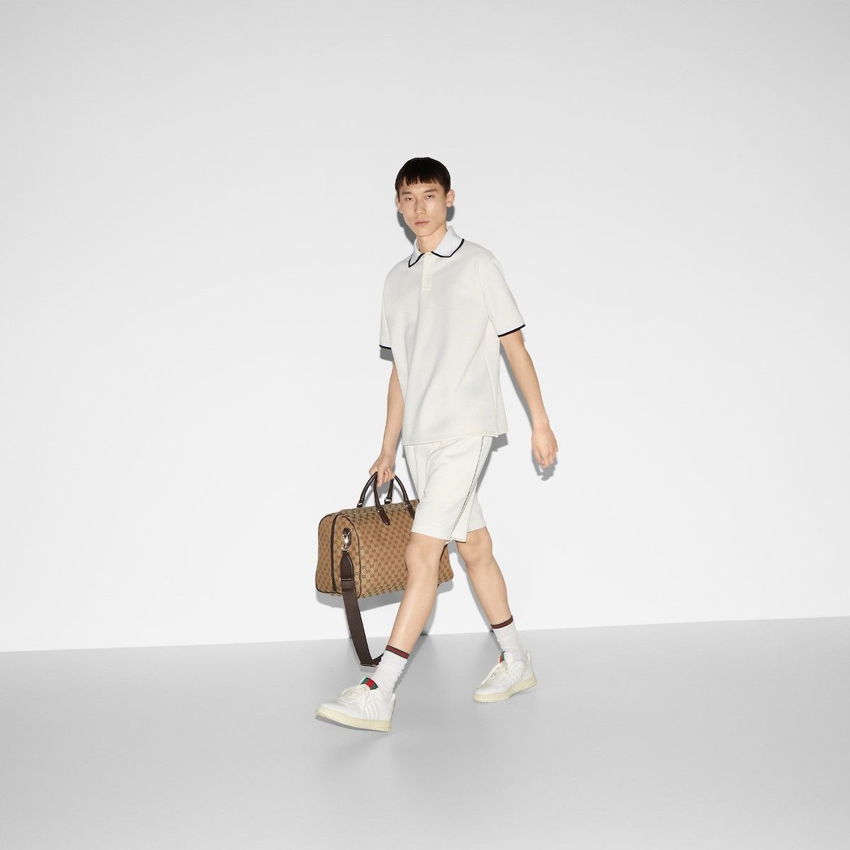 Gucci o1s1wg110925 Cotton Piquet Shorts With Embroidery in White Size US 38 / EU 54 - 6 Thumbnail