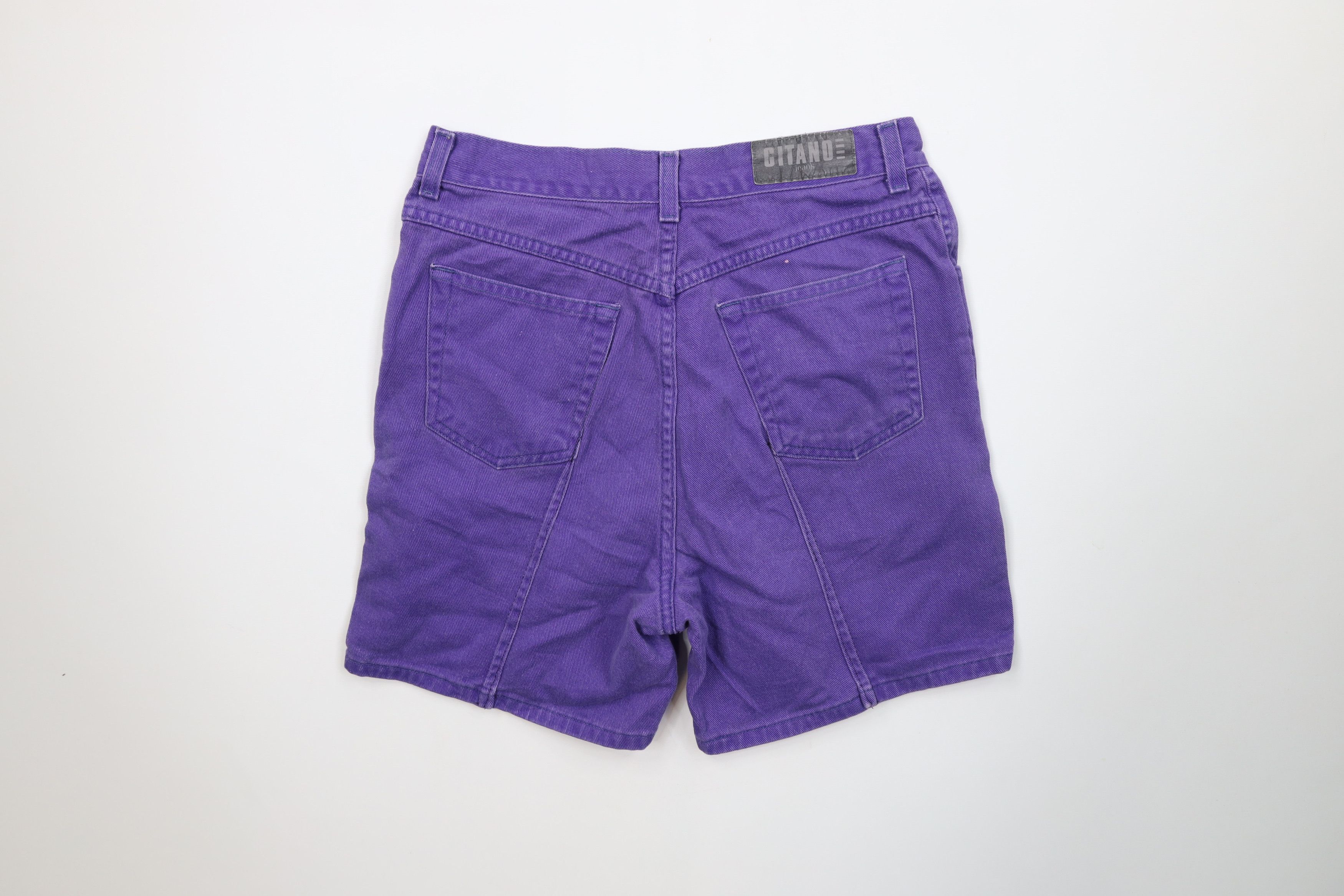 Vintage Vintage 90s Streetwear Denim Jean Shorts Jorts Purple USA Size 29" - 7 Thumbnail