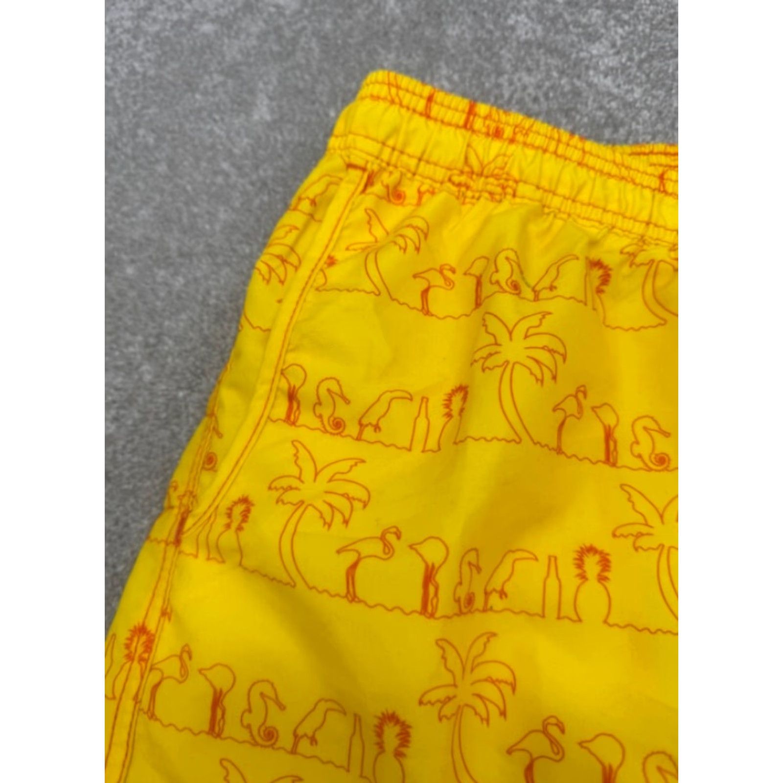 Vintage NWT Beach Bros. Swim Trunks Board Shorts Mens 2XL Yellow Pockets Drawstring Size US 39 - 3 Thumbnail