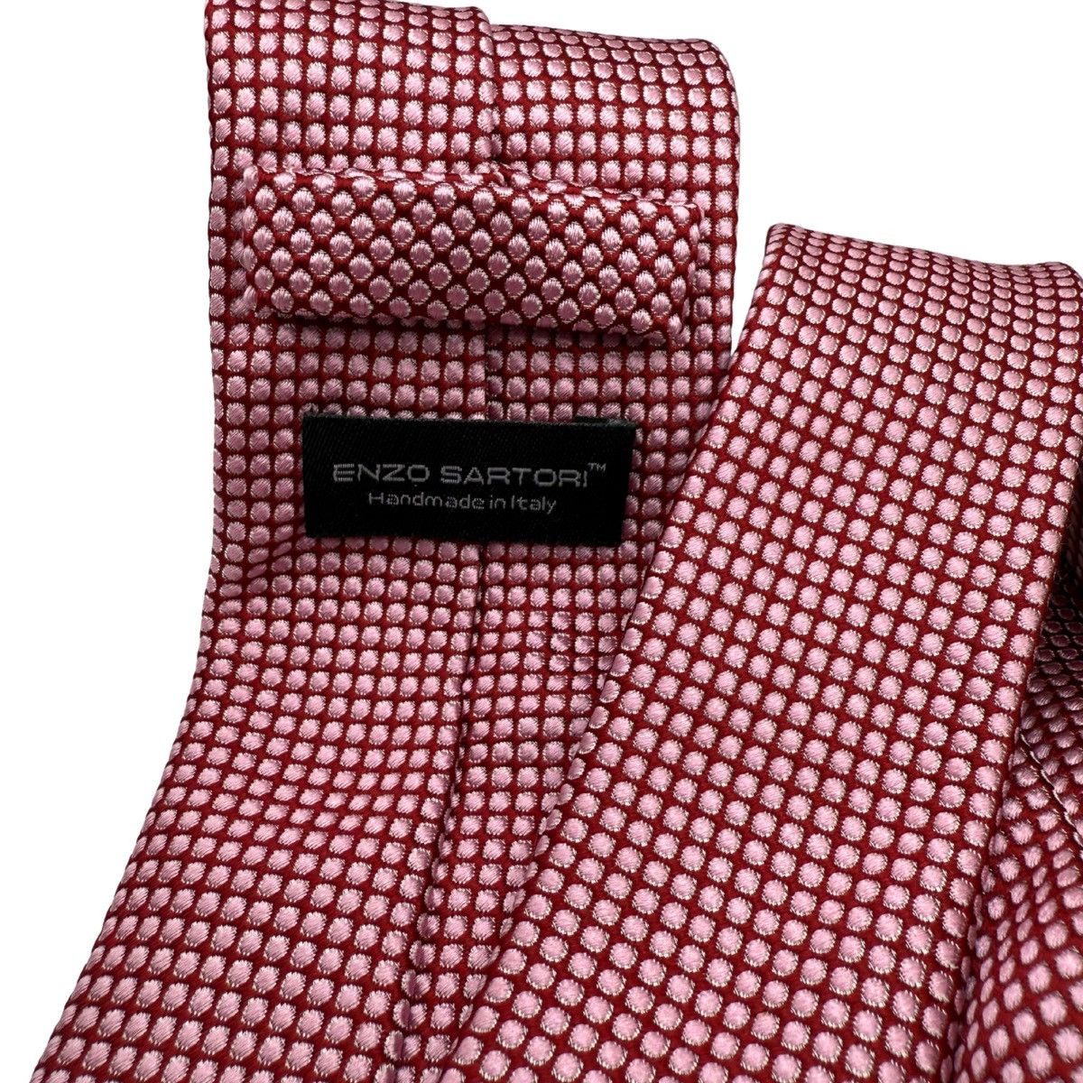 Other Enzo Sartori Silk Tie, Red & Pink, Made in Italy, Like New Size ONE SIZE - 4 Thumbnail